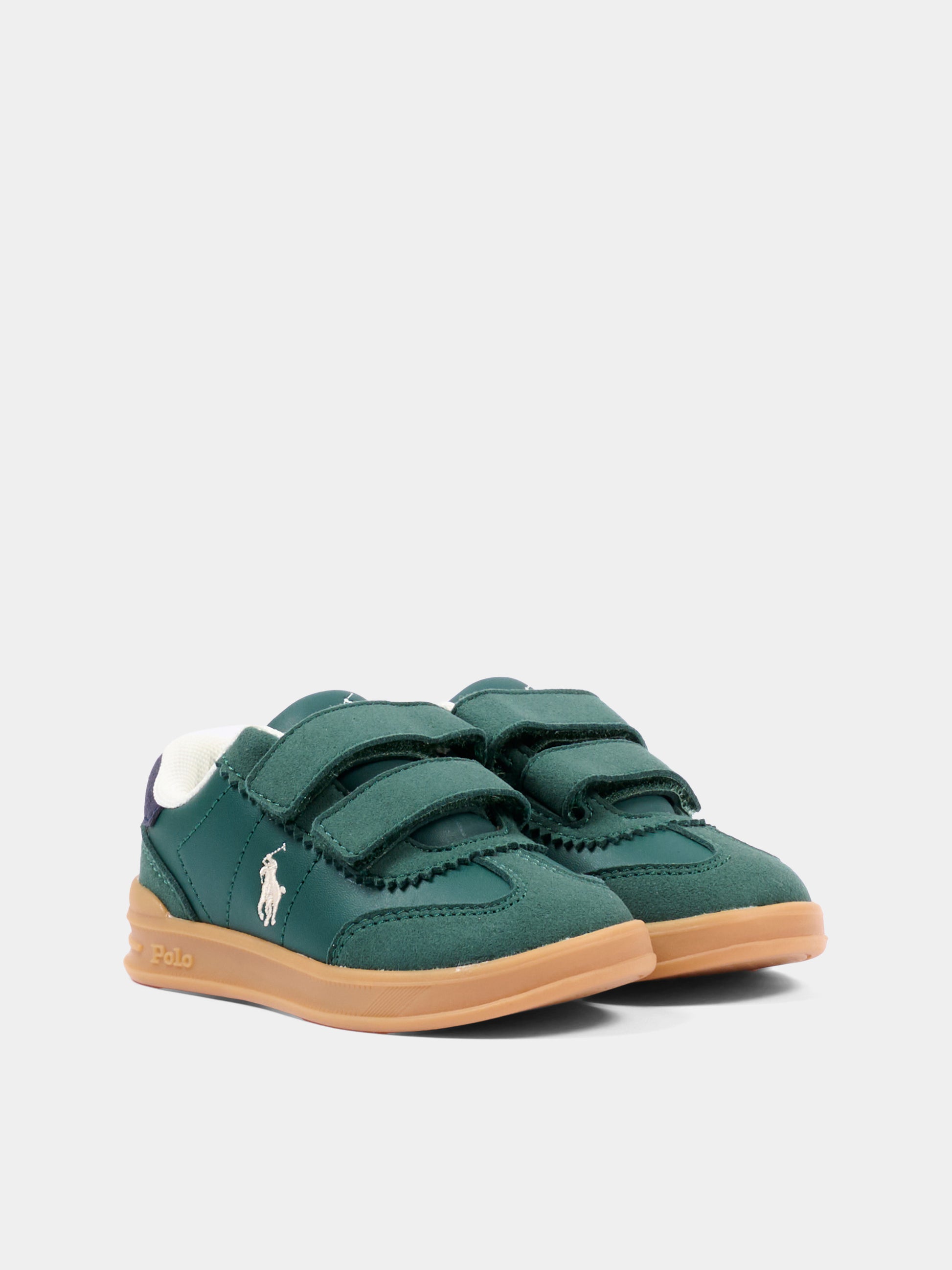 Sneakers verdi per bambino con Polo Pony,Ralph Lauren Kids,RL05865301