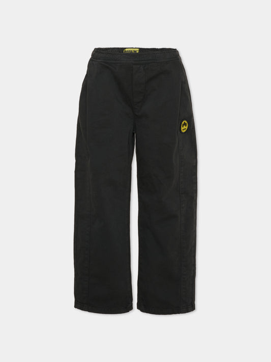 Pantalone nero per bambini con logo,Barrow,F6BKJUPA089 110