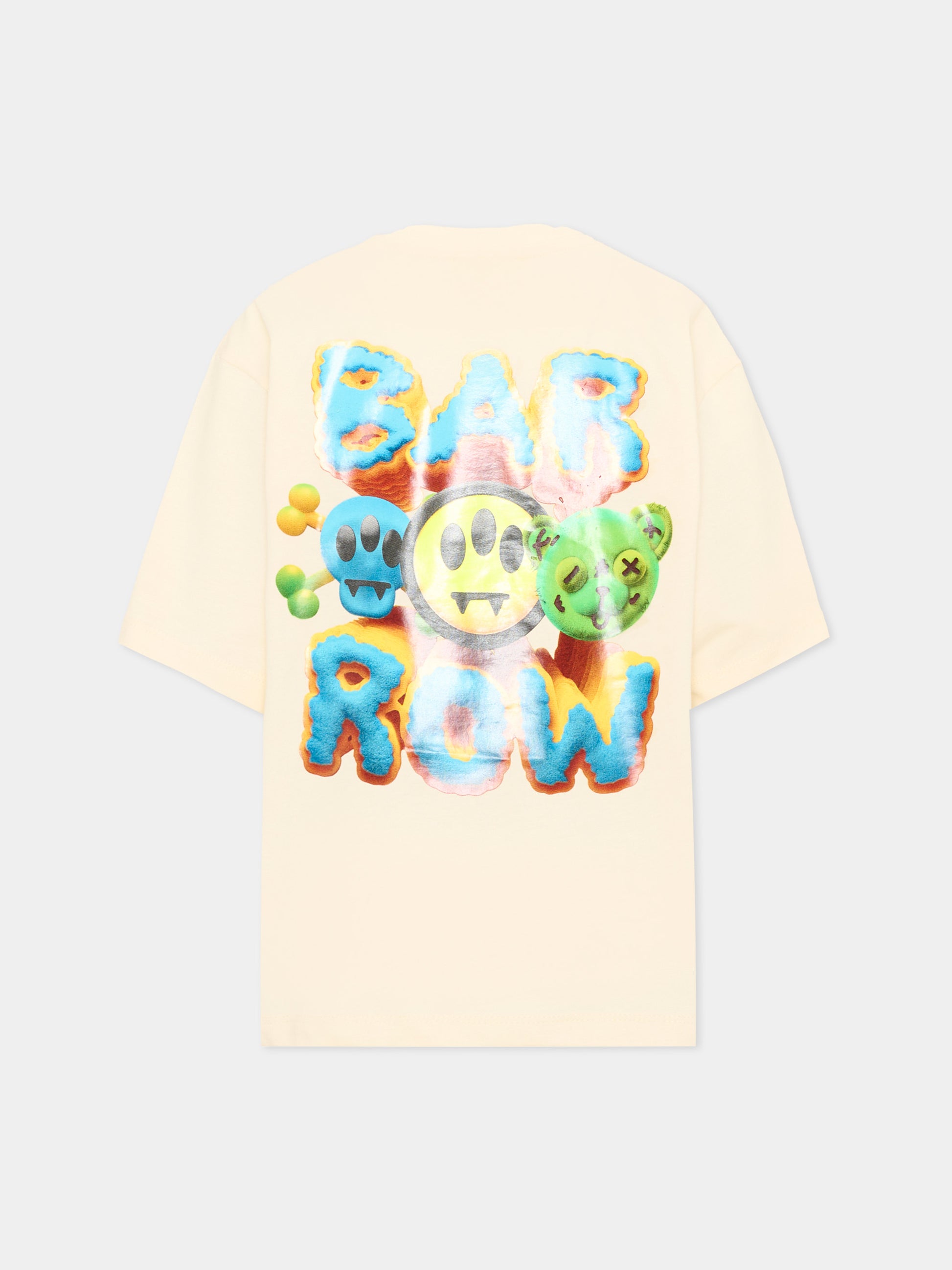 T-Shirt avorio per bambino con logo,Barrow,F6BKJBTH066 013