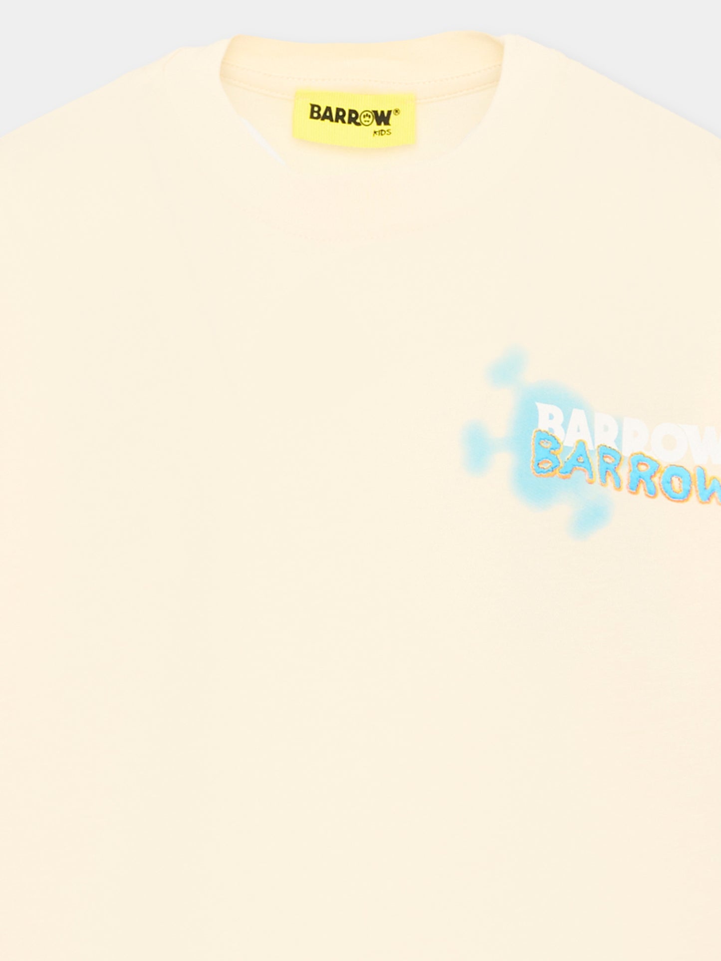 T-Shirt avorio per bambino con logo,Barrow,F6BKJBTH066 013