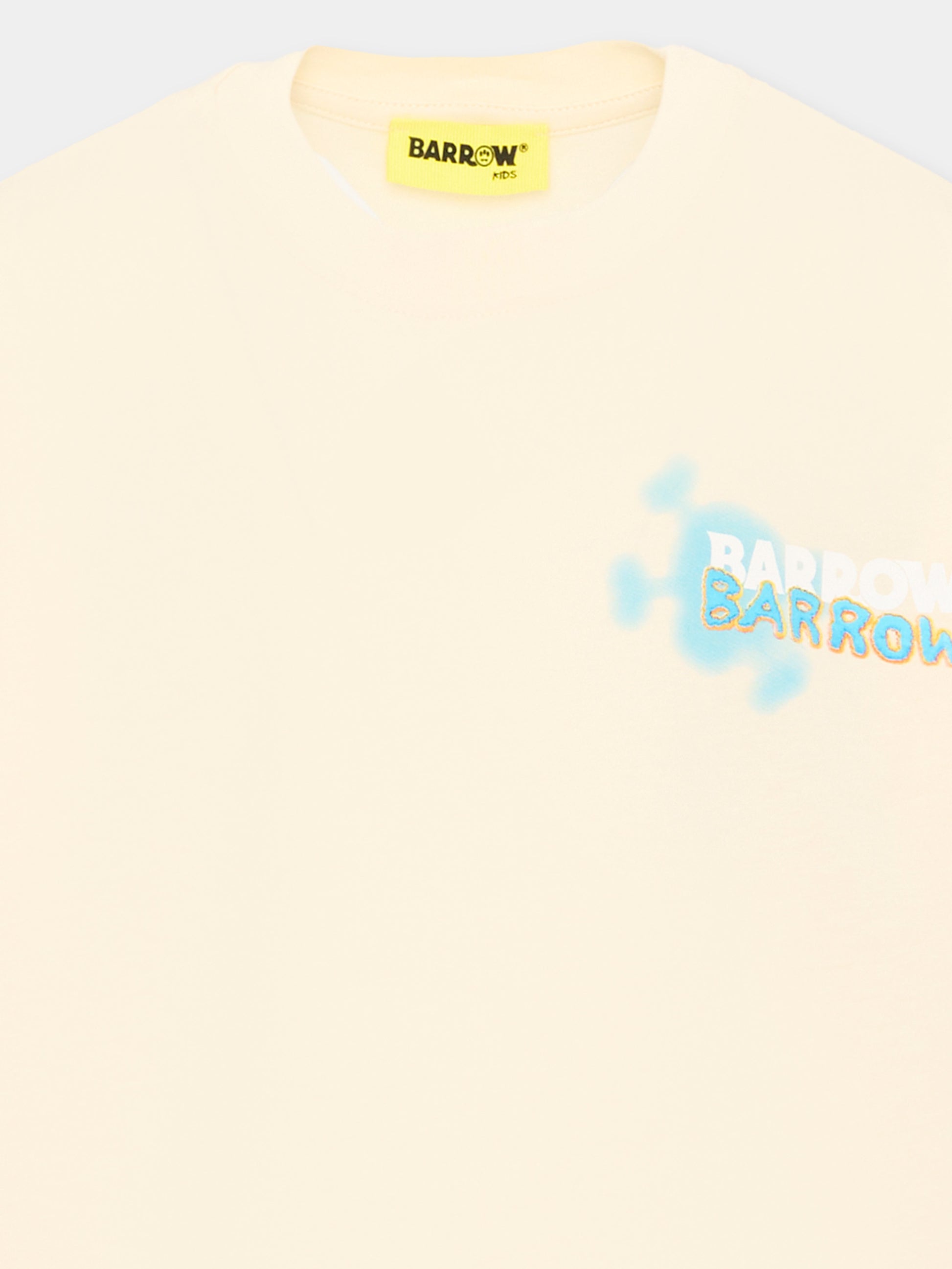 T-Shirt avorio per bambino con logo,Barrow,F6BKJBTH066 013