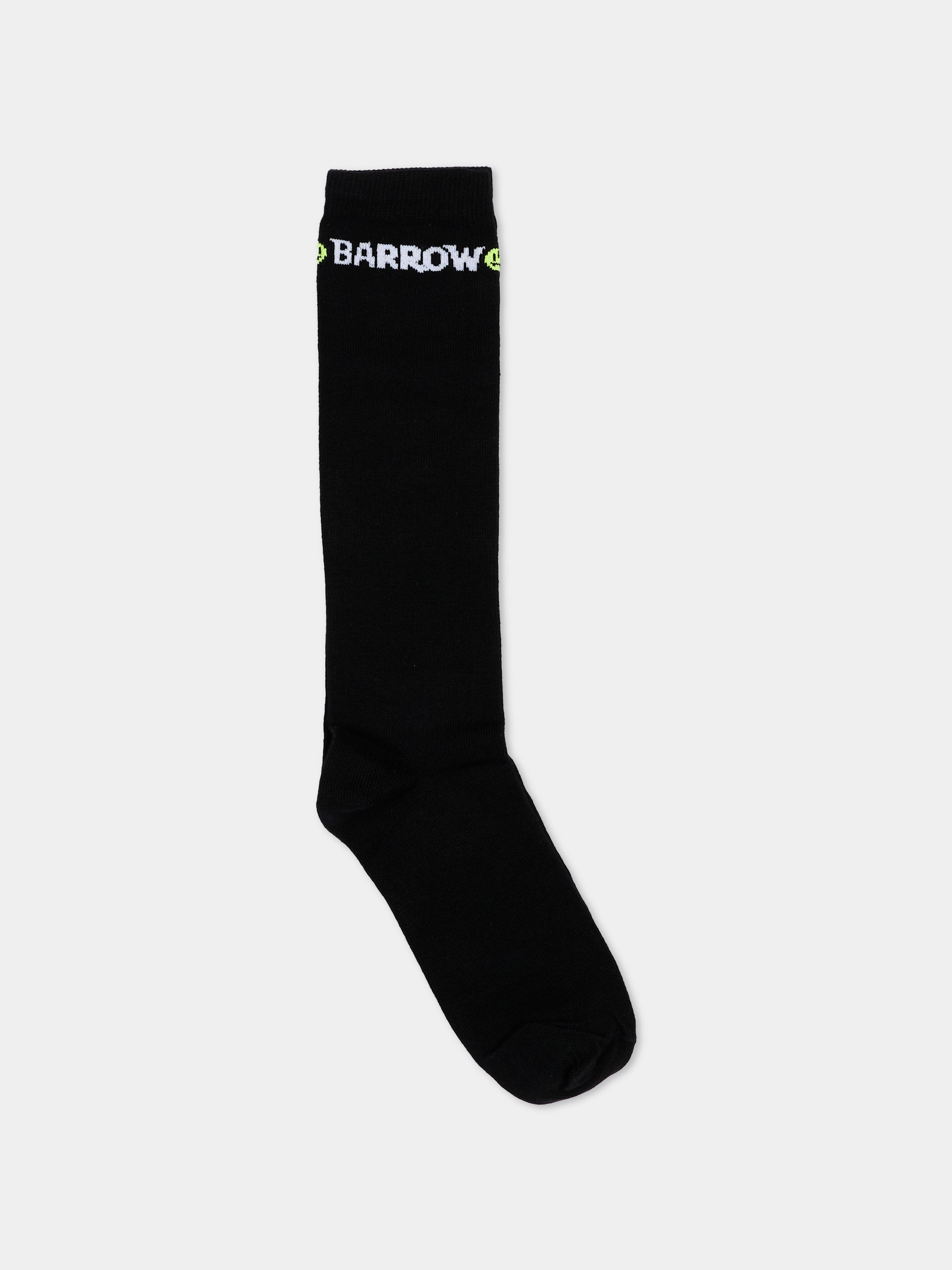 Calza Spugna nera per bambina con logo,Barrow,F6BKJGSO096 110