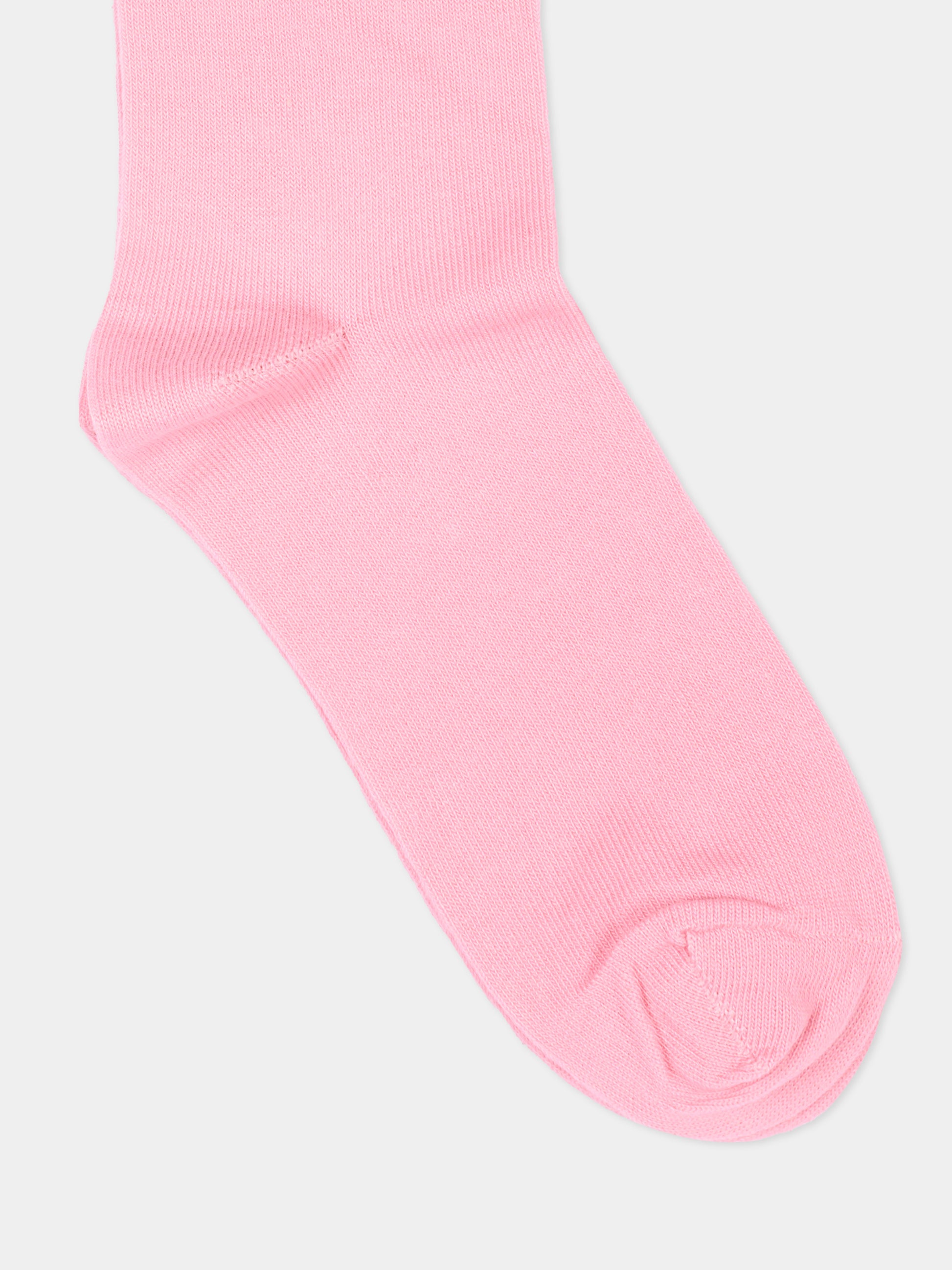 Calza spugna rosa per bambina con logo,Barrow,F6BKJGSO096 409