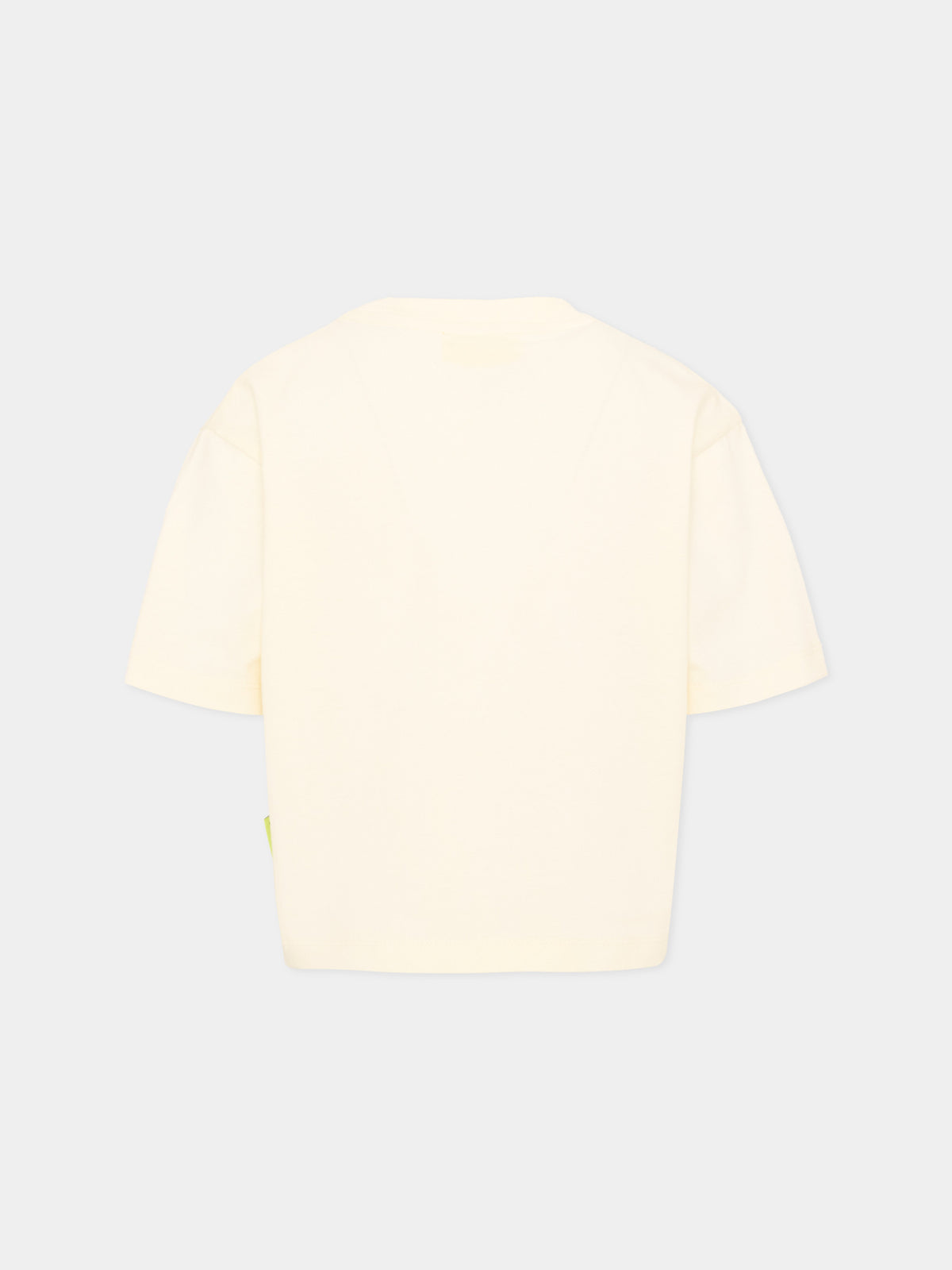 T-shirt avorio per bambina con logo,Barrow,F6BKJGTH011 013