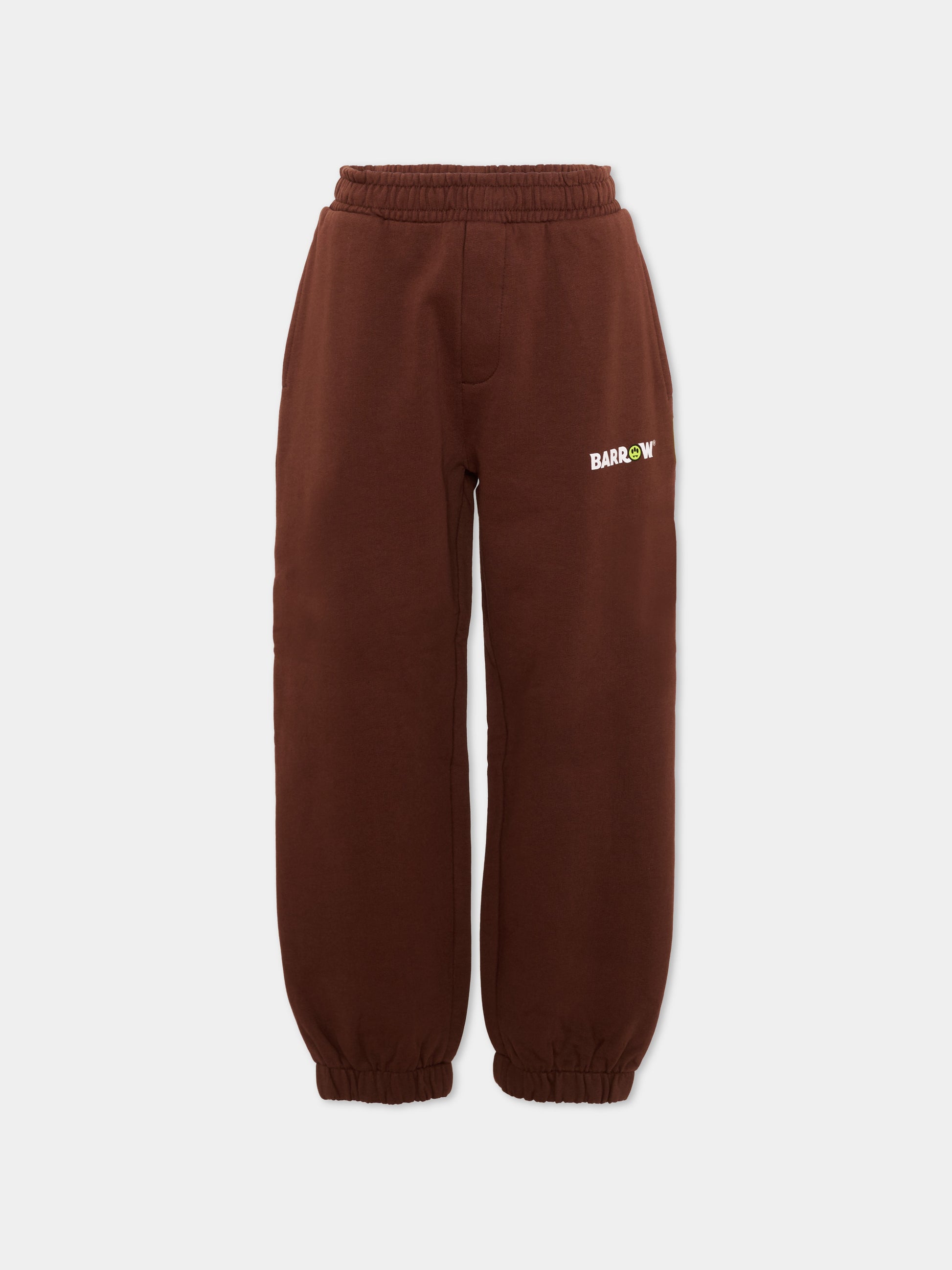 Pantalone marrone con logo,Barrow,F6BKJUFP013 408