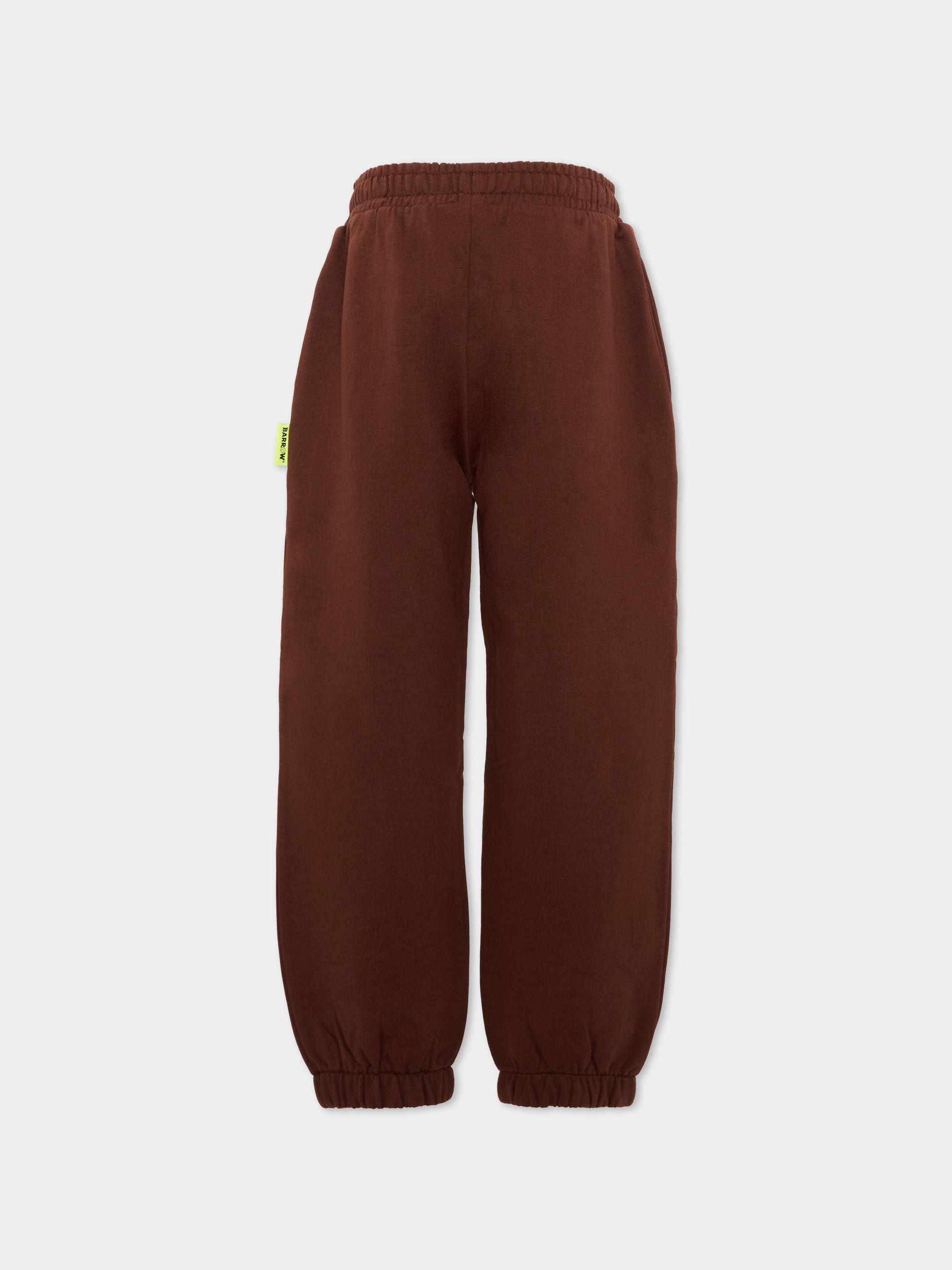Pantalone marrone con logo,Barrow,F6BKJUFP013 408
