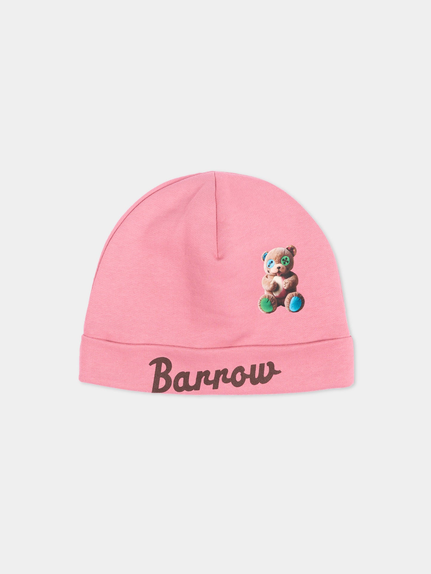 Berretto rosa per bambina con logo,Barrow,F6BKJUHT094 409