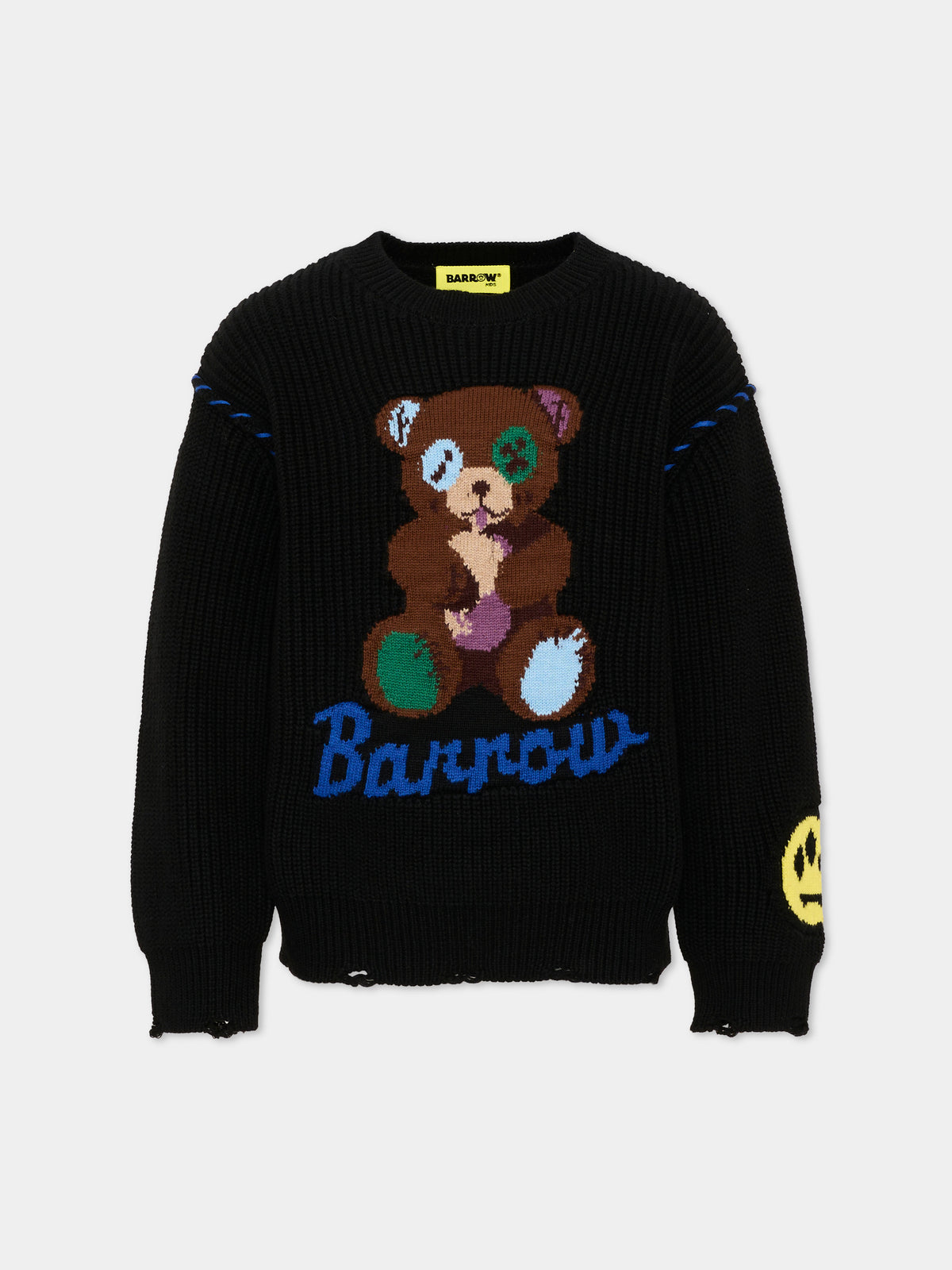 Maglione nero per bambini con ricamo,Barrow,F6BKJUJP040 110