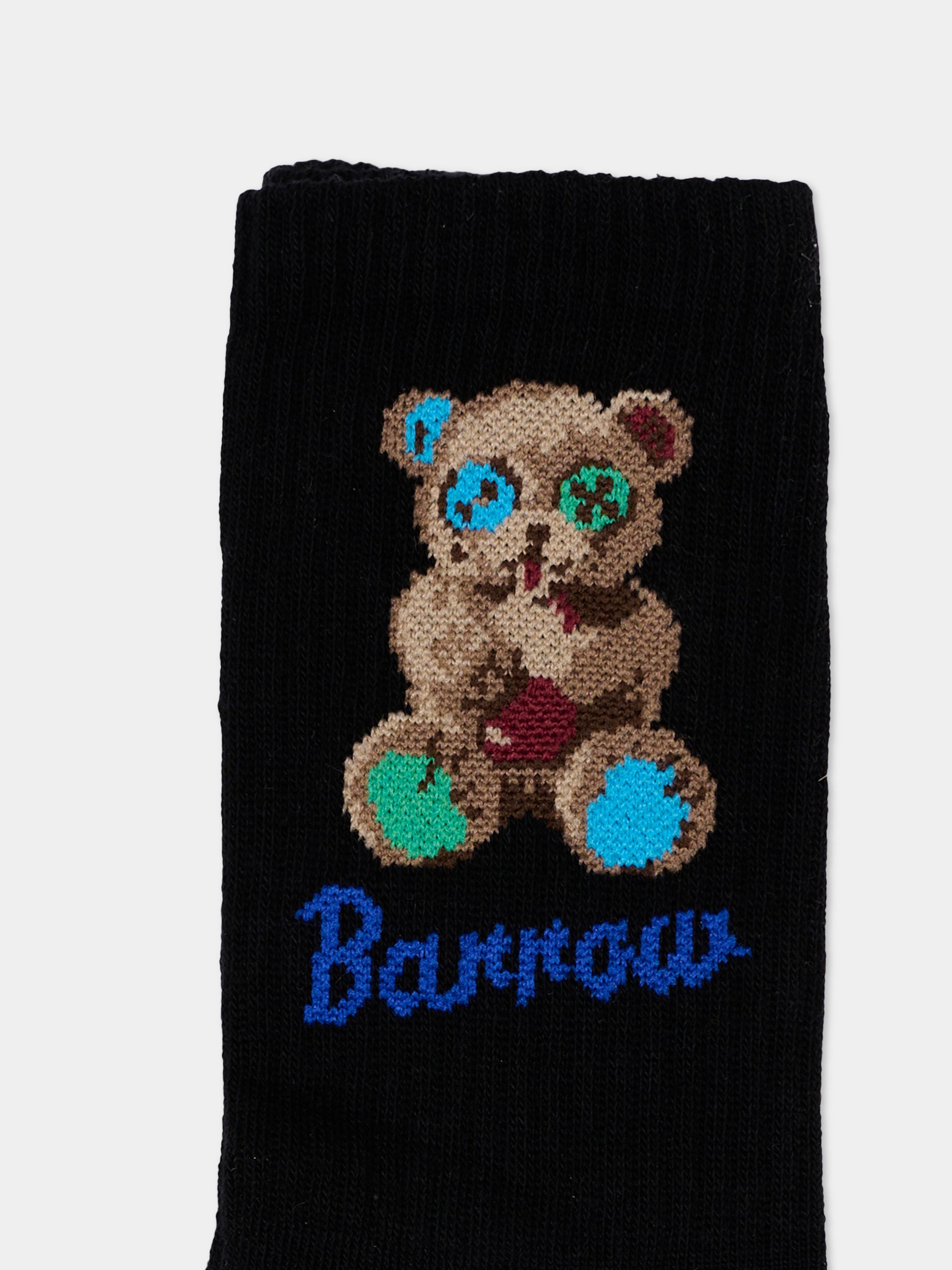 Calza Spugna nera per bambini con logo,Barrow,F6BKJUSO093 110