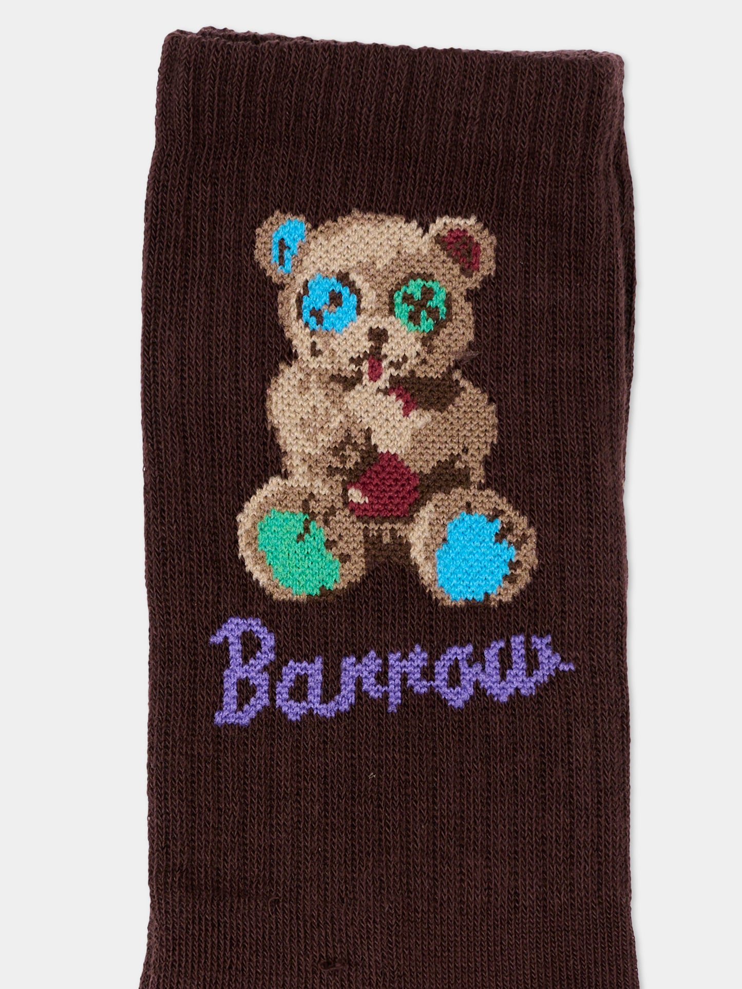 Calza spugna marrone per bambini con logo,Barrow,F6BKJUSO093 408