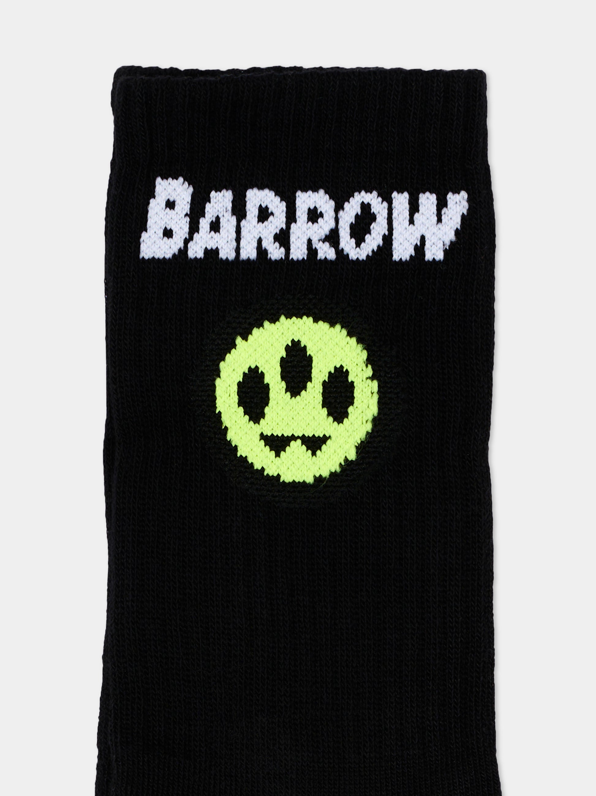 Calza Spugna nera per bambini con logo,Barrow,F6BKJUSO111 110