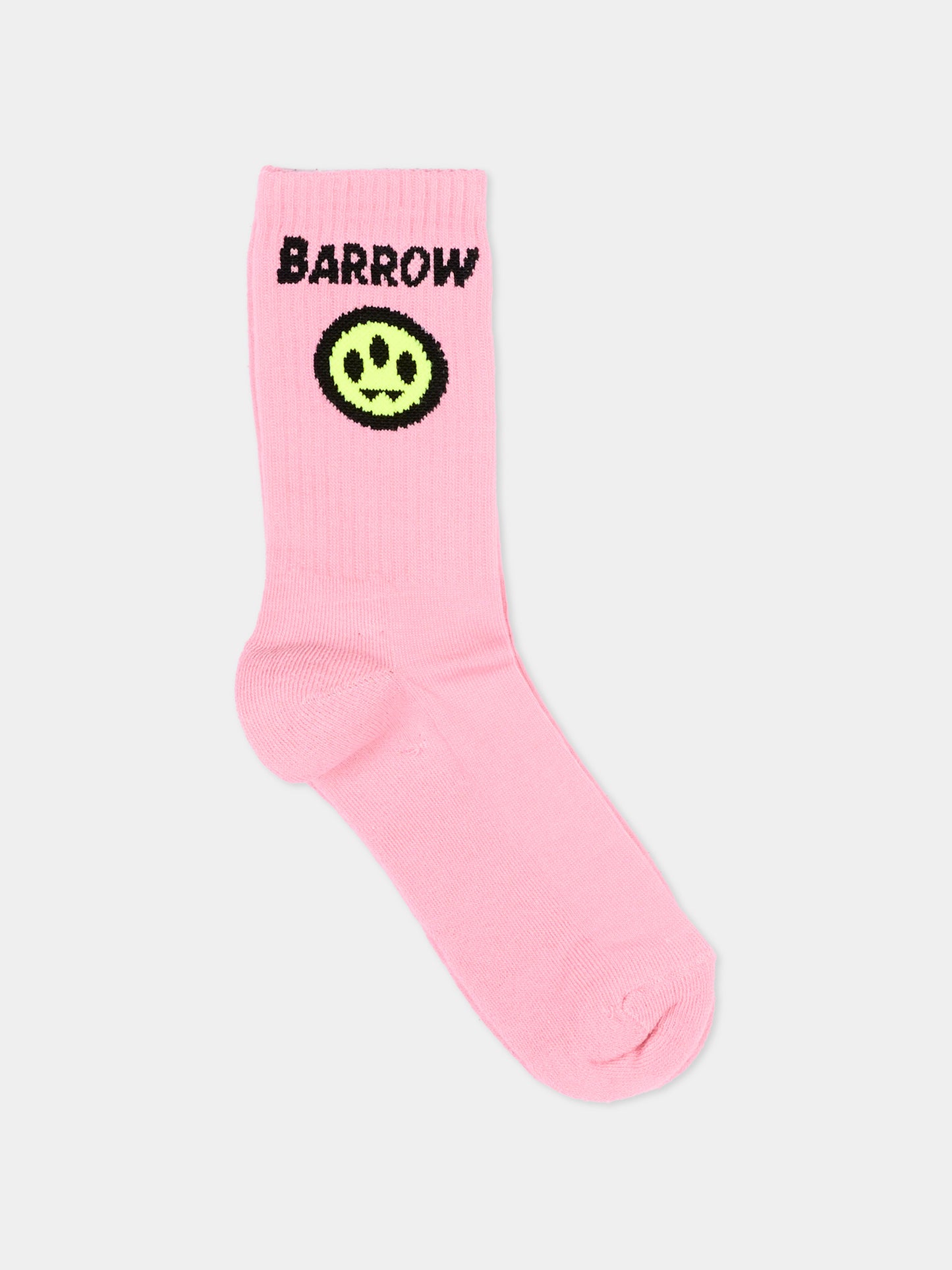 Calza Spugna rosa per bambina con logo,Barrow,F6BKJUSO111 409