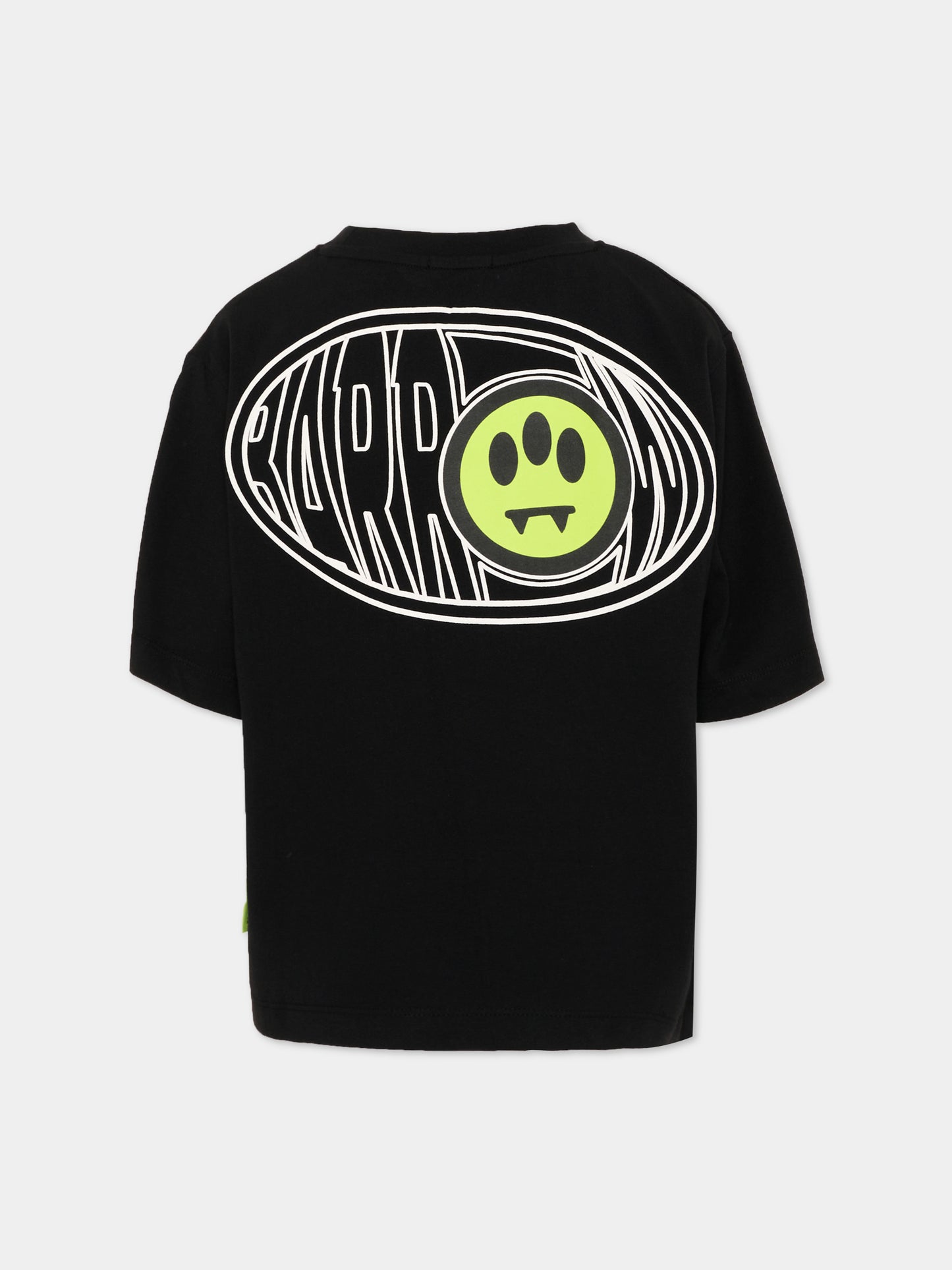 T-shirt nera per bambini con stampa,Barrow,F6BKJUTH033 110