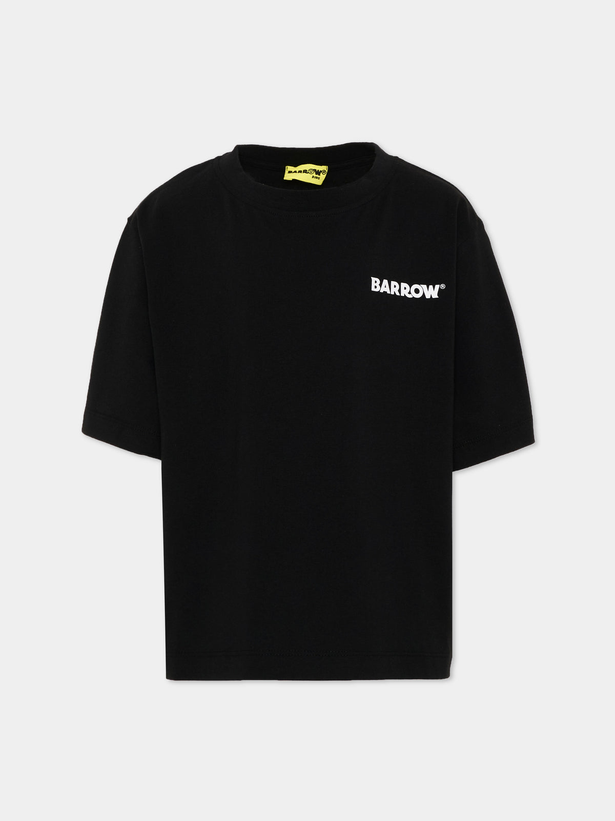 T-shirt nera per bambini con stampa,Barrow,F6BKJUTH033 110
