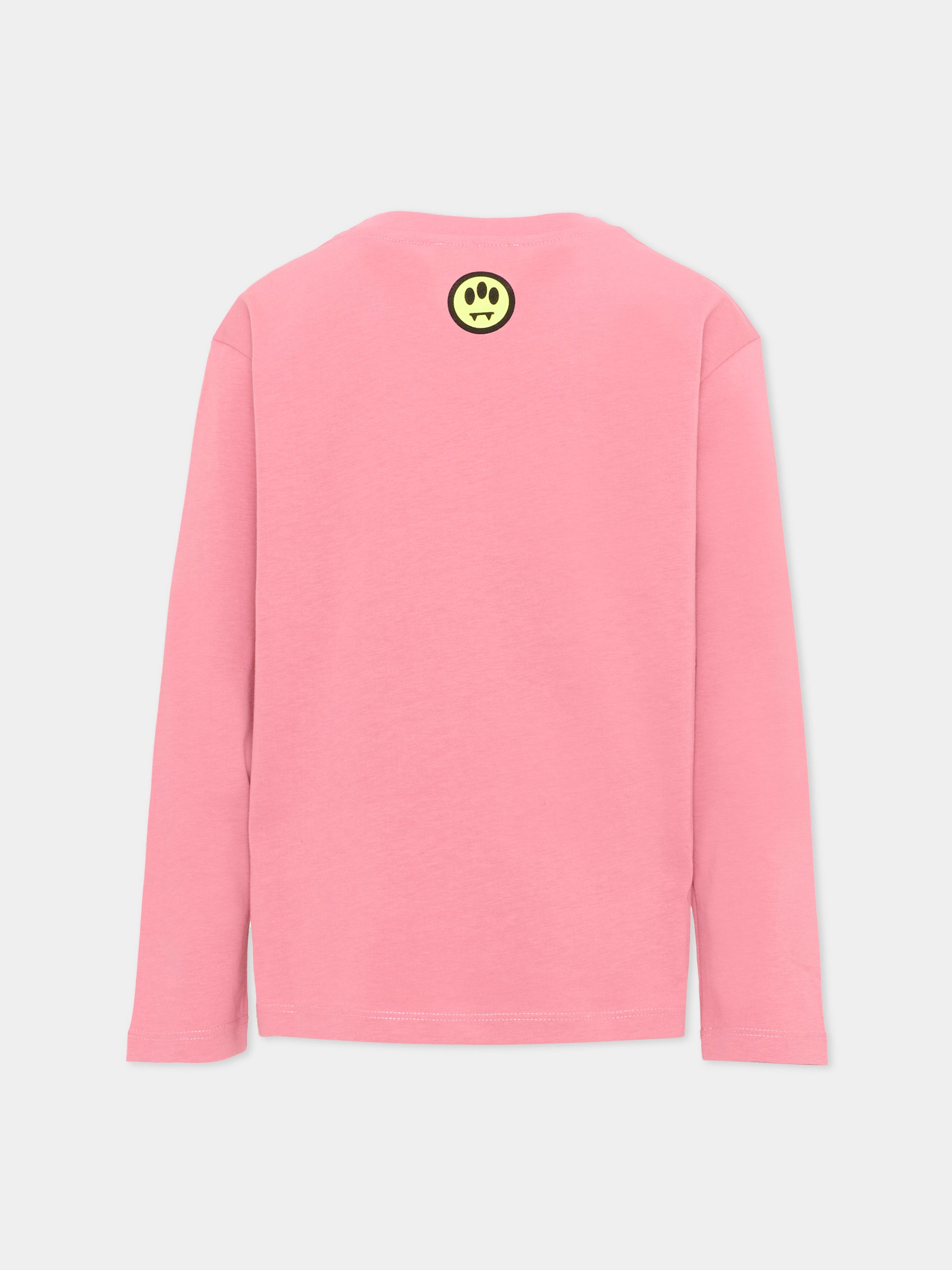 T-Shirt rosa per bambina con orsetto,Barrow,F6BKJUTH059 409