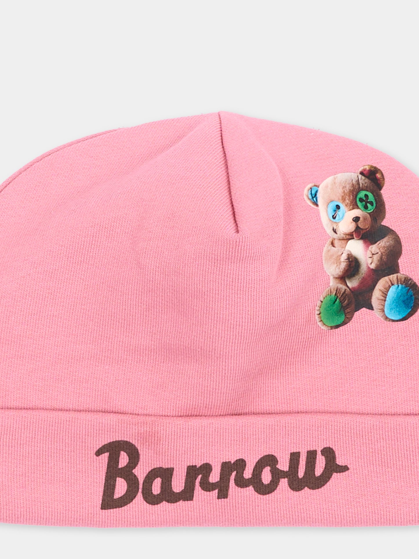 Berretto rosa per neonata con orsetto,Barrow,F6BKUNHT212 409