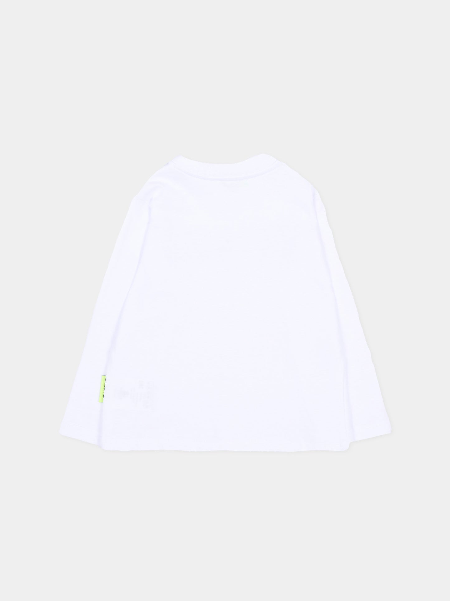 T-Shirt bianca per neonata con logo,Barrow,F6BKUNTH191 002/409