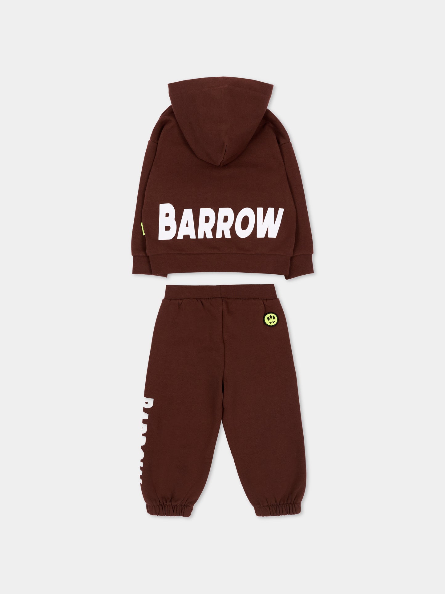 Completo sportivo lungo marrone per neonati con logo,Barrow,F6BKUNZF190 408