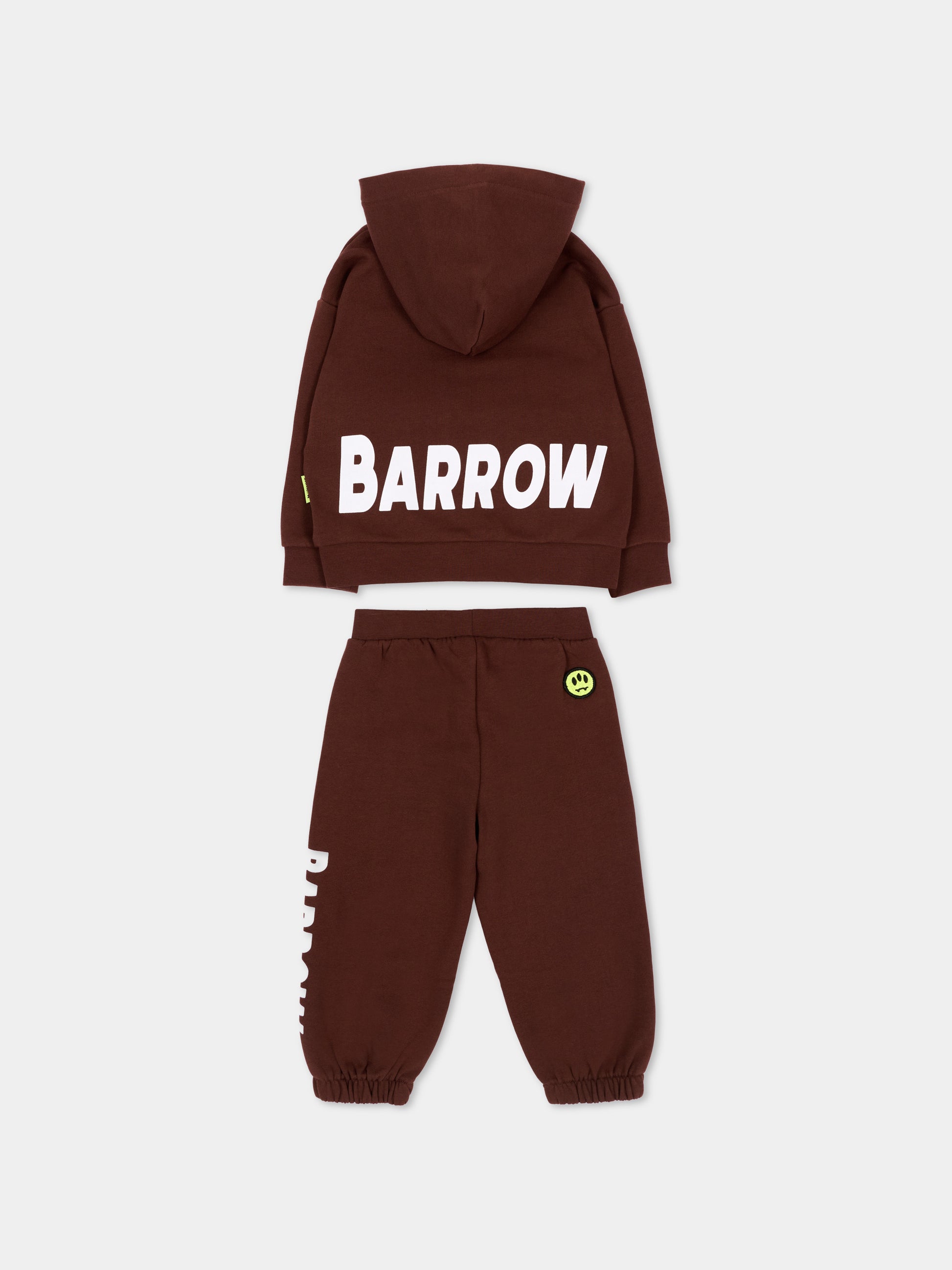 Completo sportivo lungo marrone per neonati con logo,Barrow,F6BKUNZF190 408