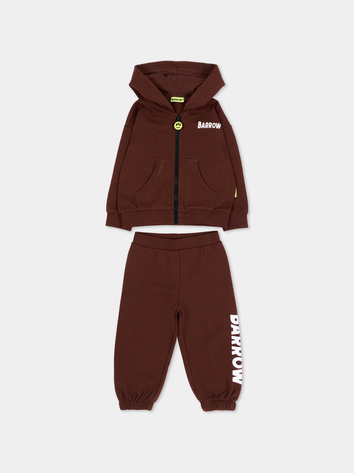 Completo sportivo lungo marrone per neonati con logo,Barrow,F6BKUNZF190 408