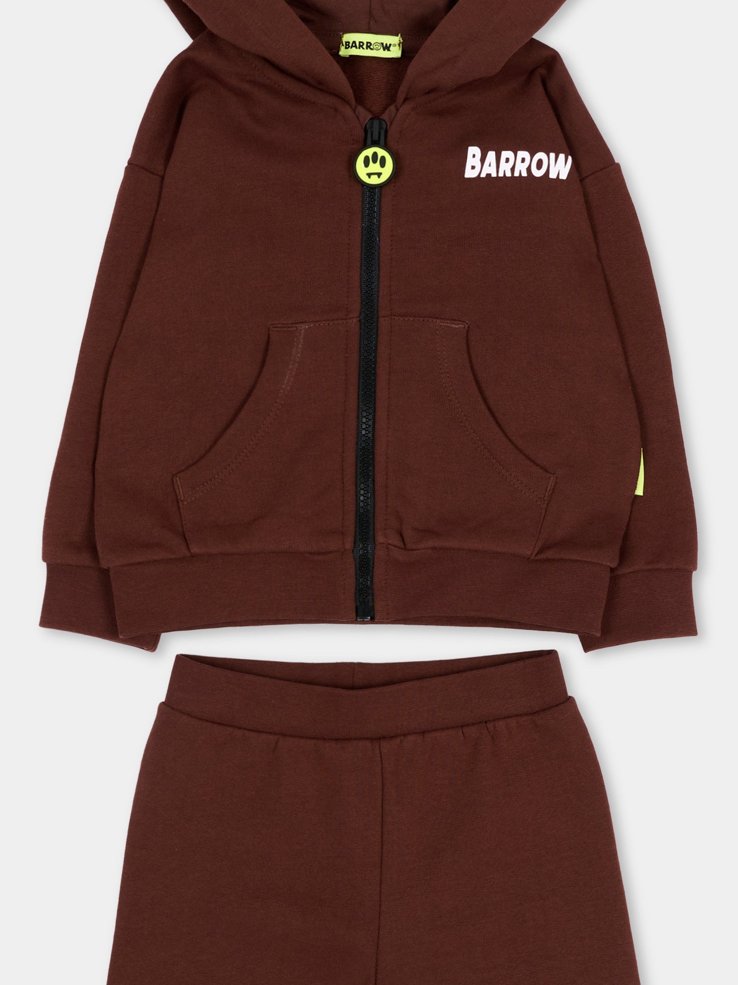 Completo sportivo lungo marrone per neonati con logo,Barrow,F6BKUNZF190 408