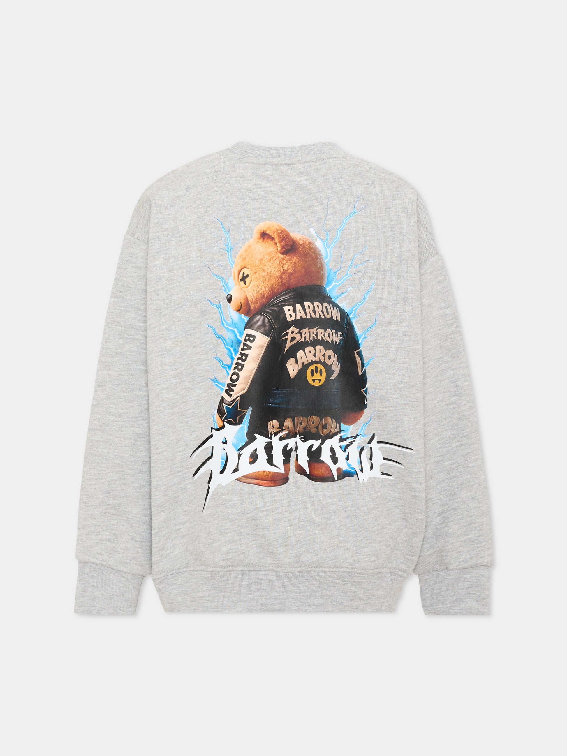 Felpa grigia per bambino con orsetto,Barrow,F6BKJBSW072 101