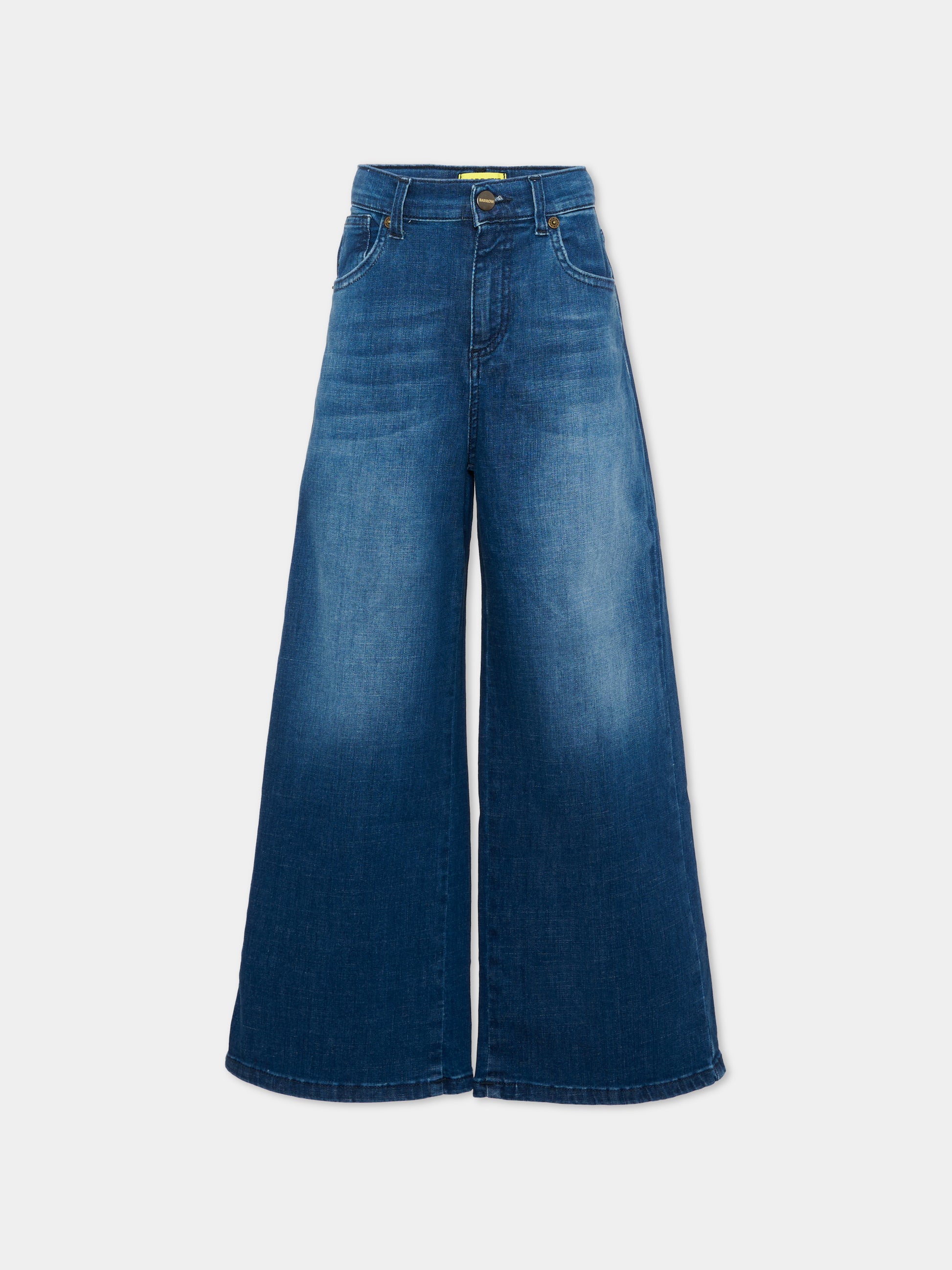 Jeans denim per bambina con patch,Barrow,F6BKJGDP054 062