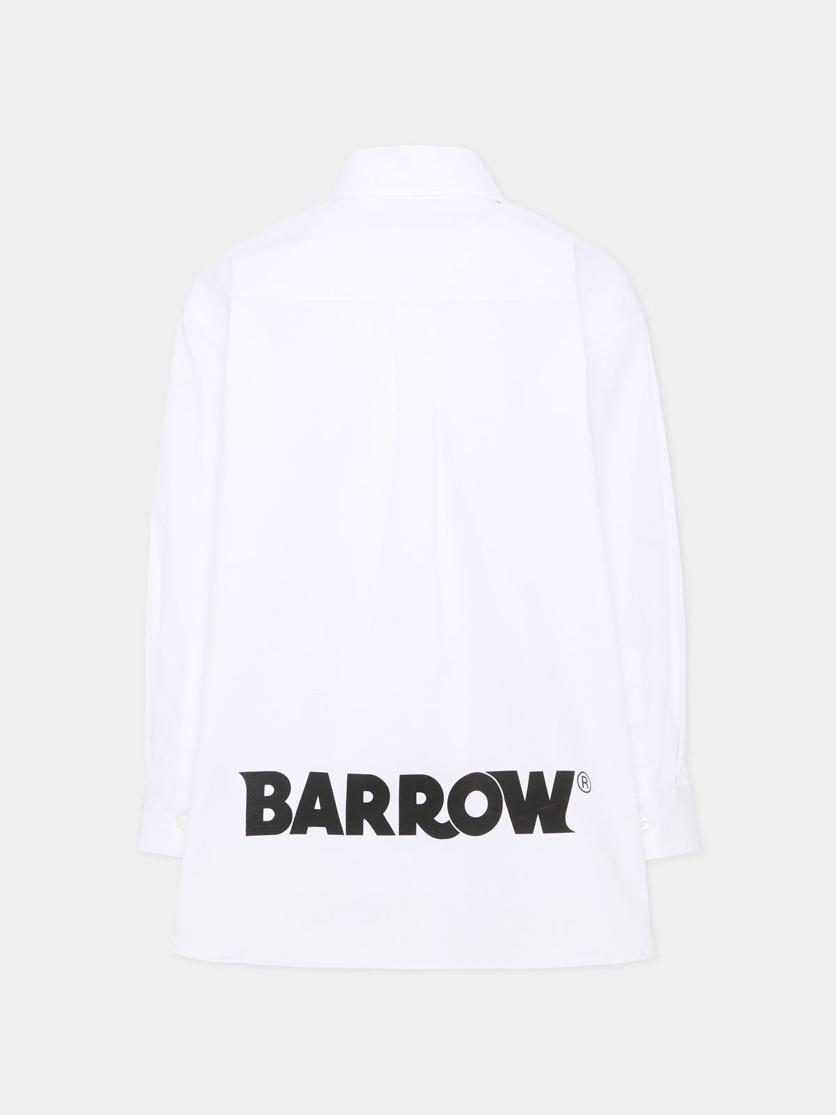 Camicia bianca per bambina con logo,Barrow,F6BKJGSI128 002