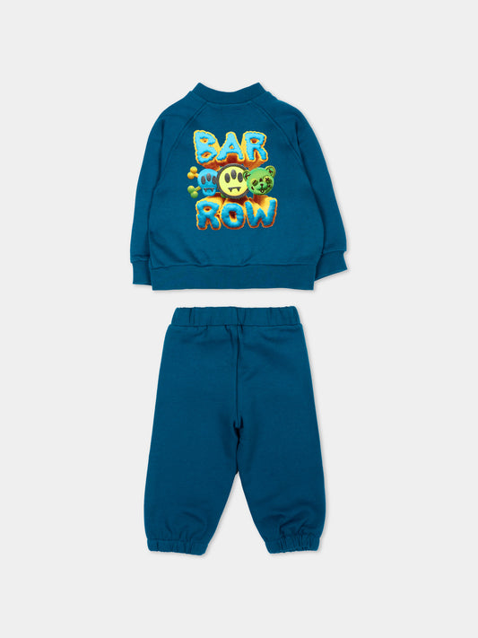 Completo sportivo azzurro per neonato con logo,Barrow,F6BKNBCF187 059