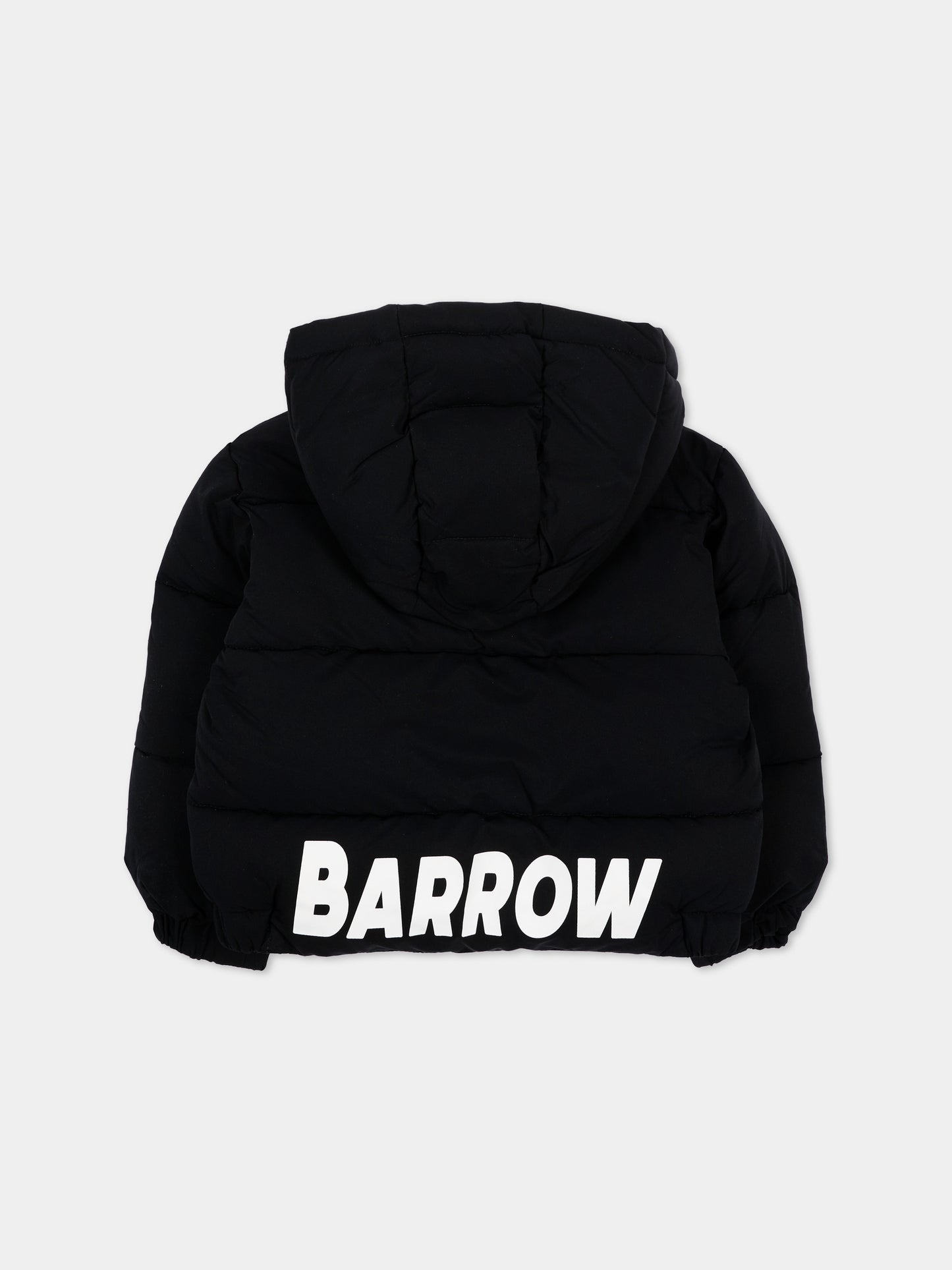 Piumino nero per neonati con logo,Barrow,F6BKUNPF192 110
