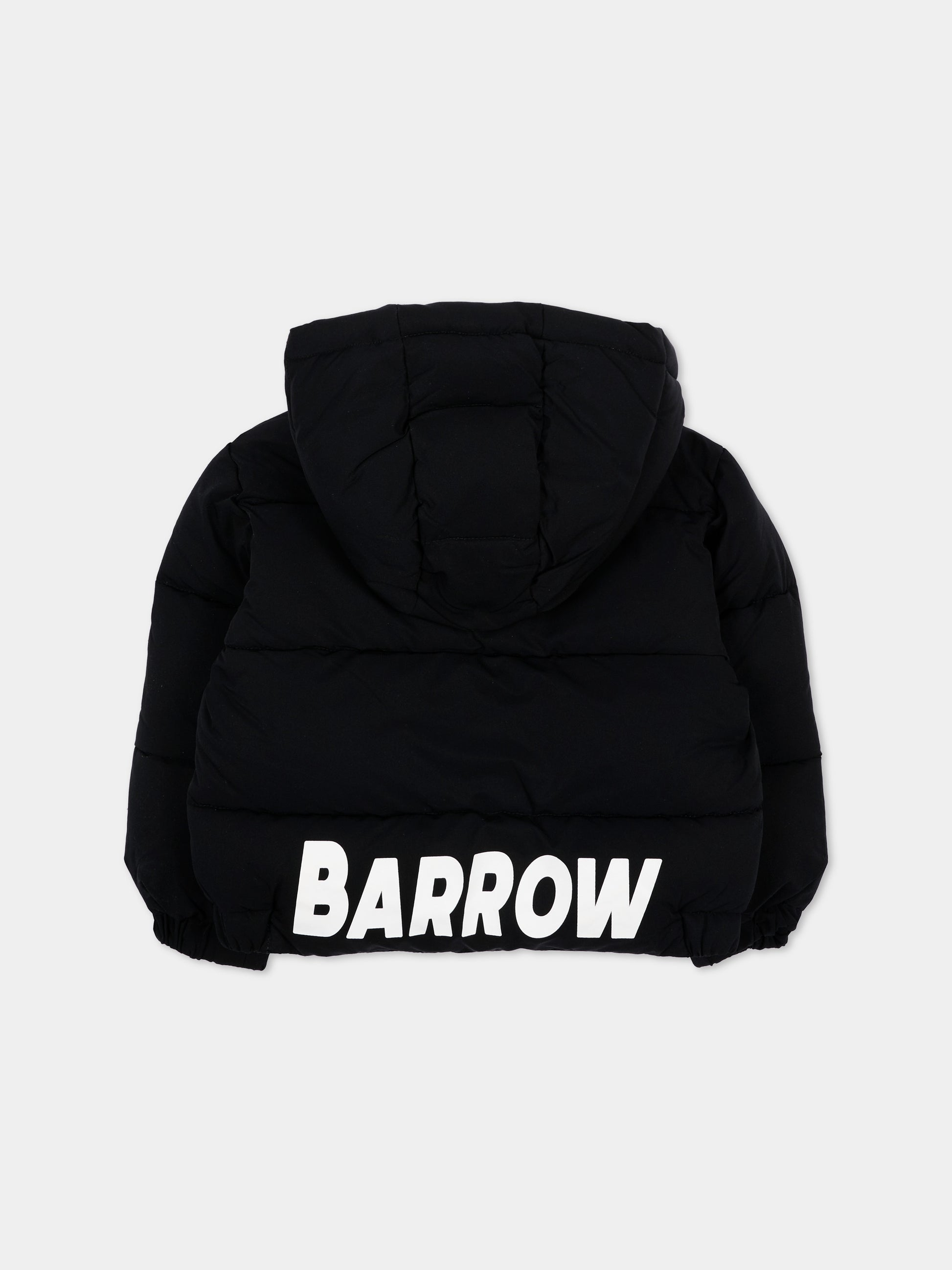 Piumino nero per neonati con logo,Barrow,F6BKUNPF192 110