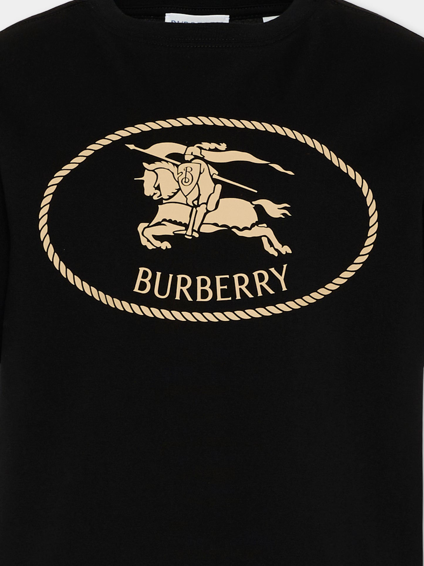 T-shirt noire pour enfants avec logo