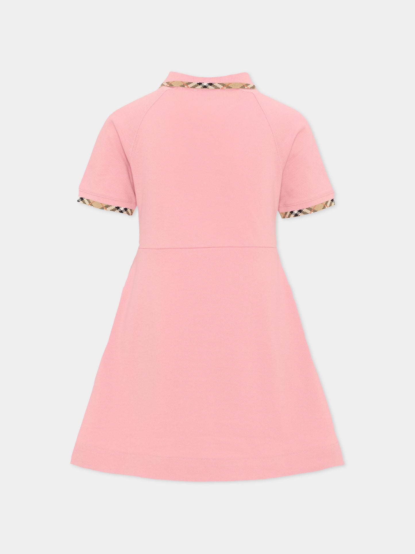 Vestito rosa per bambina con cavaliere equestre,Burberry Kids,8130116 C4159