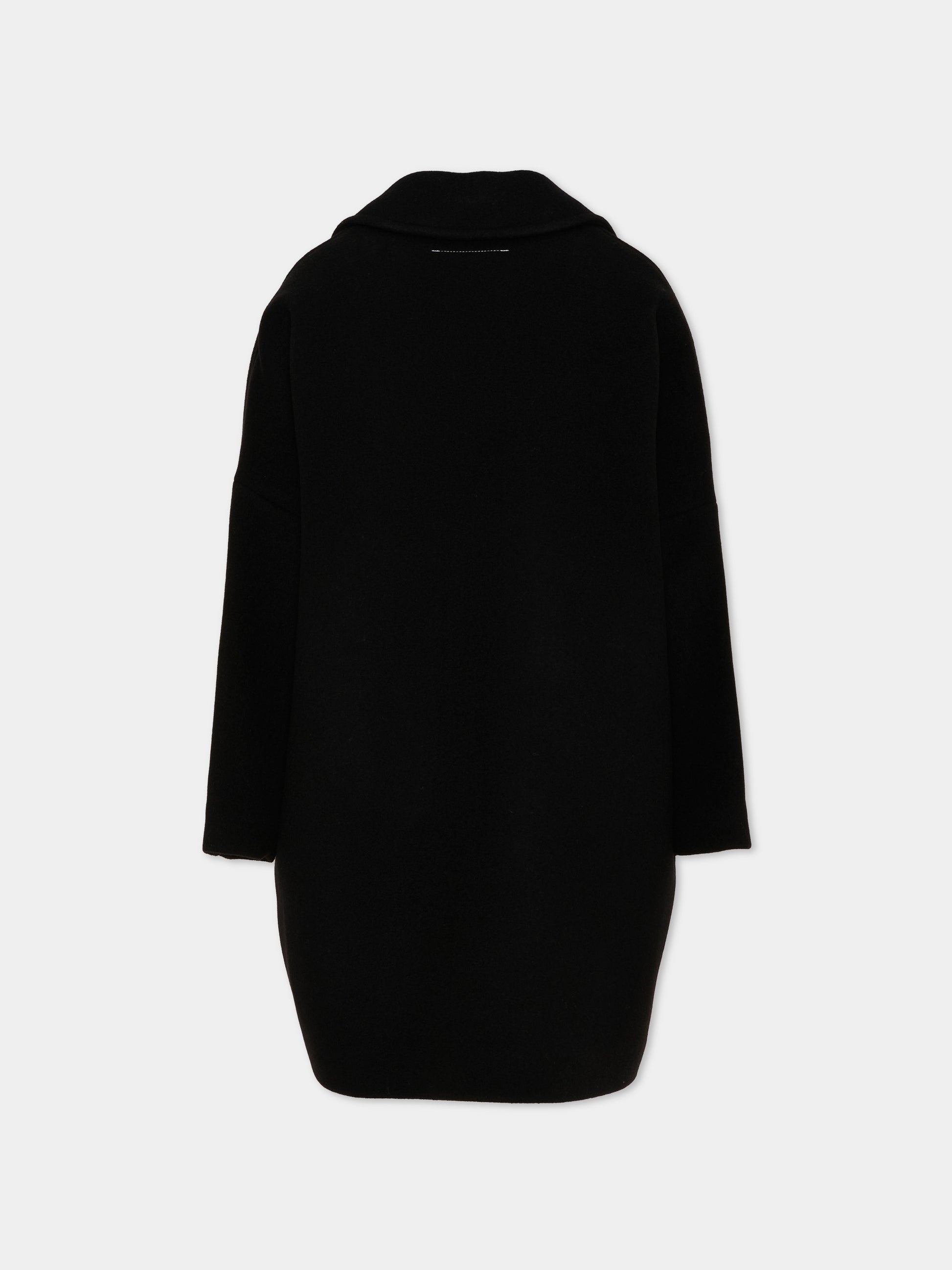 Cappotto nero per bambini,Mm6 Maison Margiela,M60833 MM00W M6900