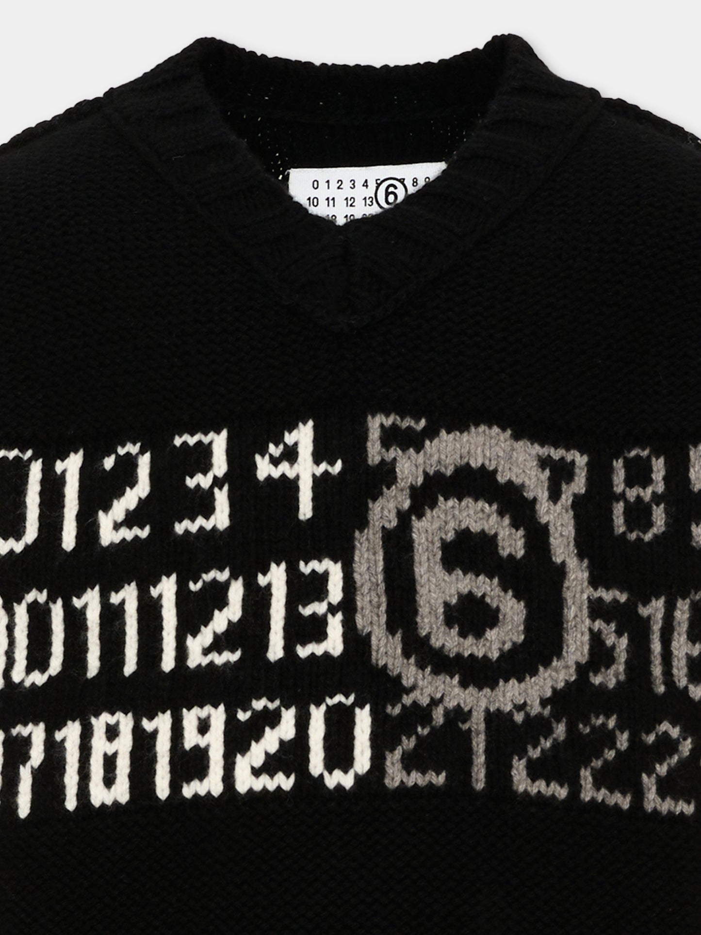 Maglia gilet nera per bambini,Mm6 Maison Margiela,M61049 MM08V M6900