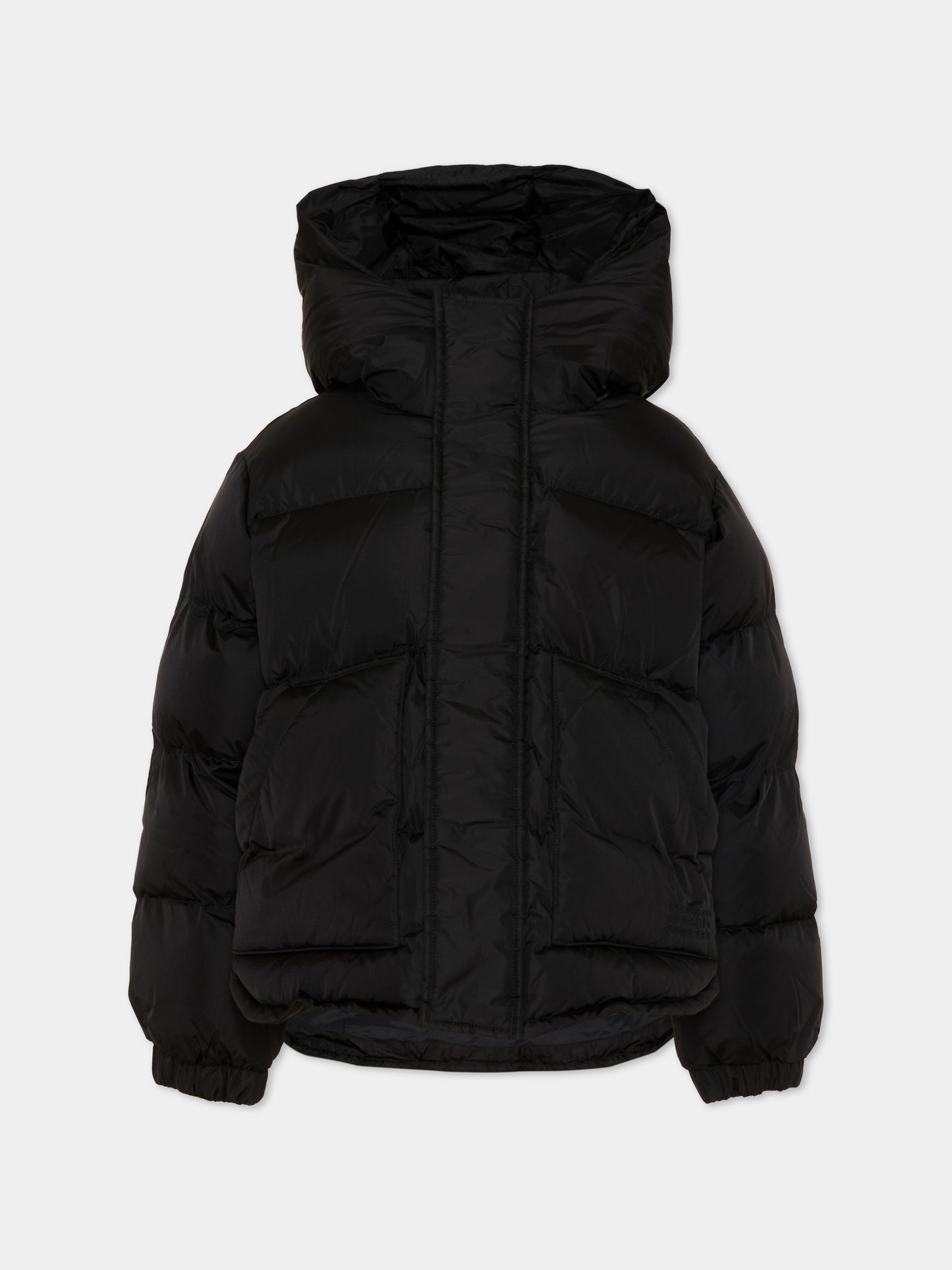 Piumino nero per bambini con cappuccio,Mm6 Maison Margiela,M61090 MM08B M6900