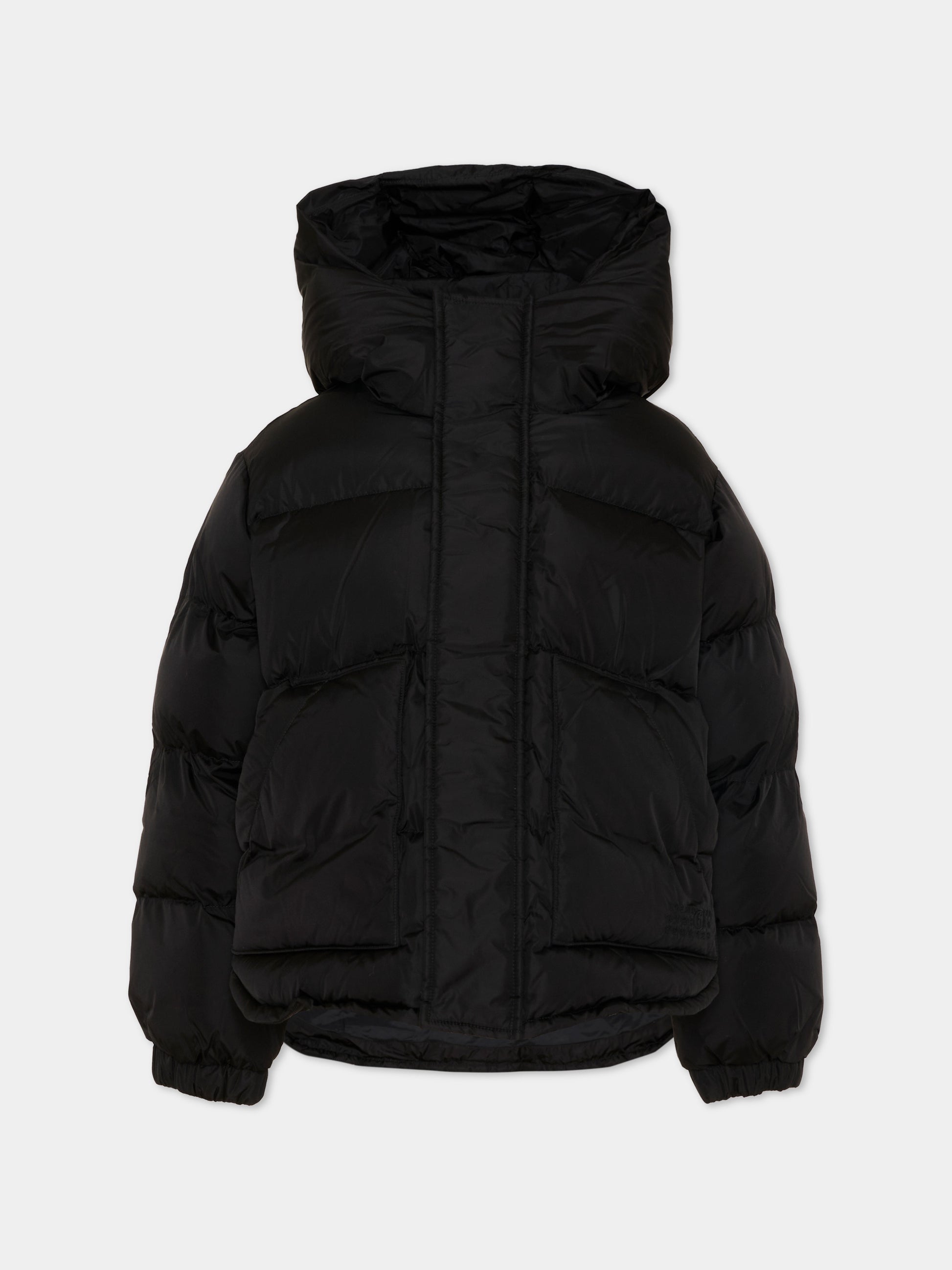 Piumino nero per bambini con cappuccio,Mm6 Maison Margiela,M61090 MM08B M6900
