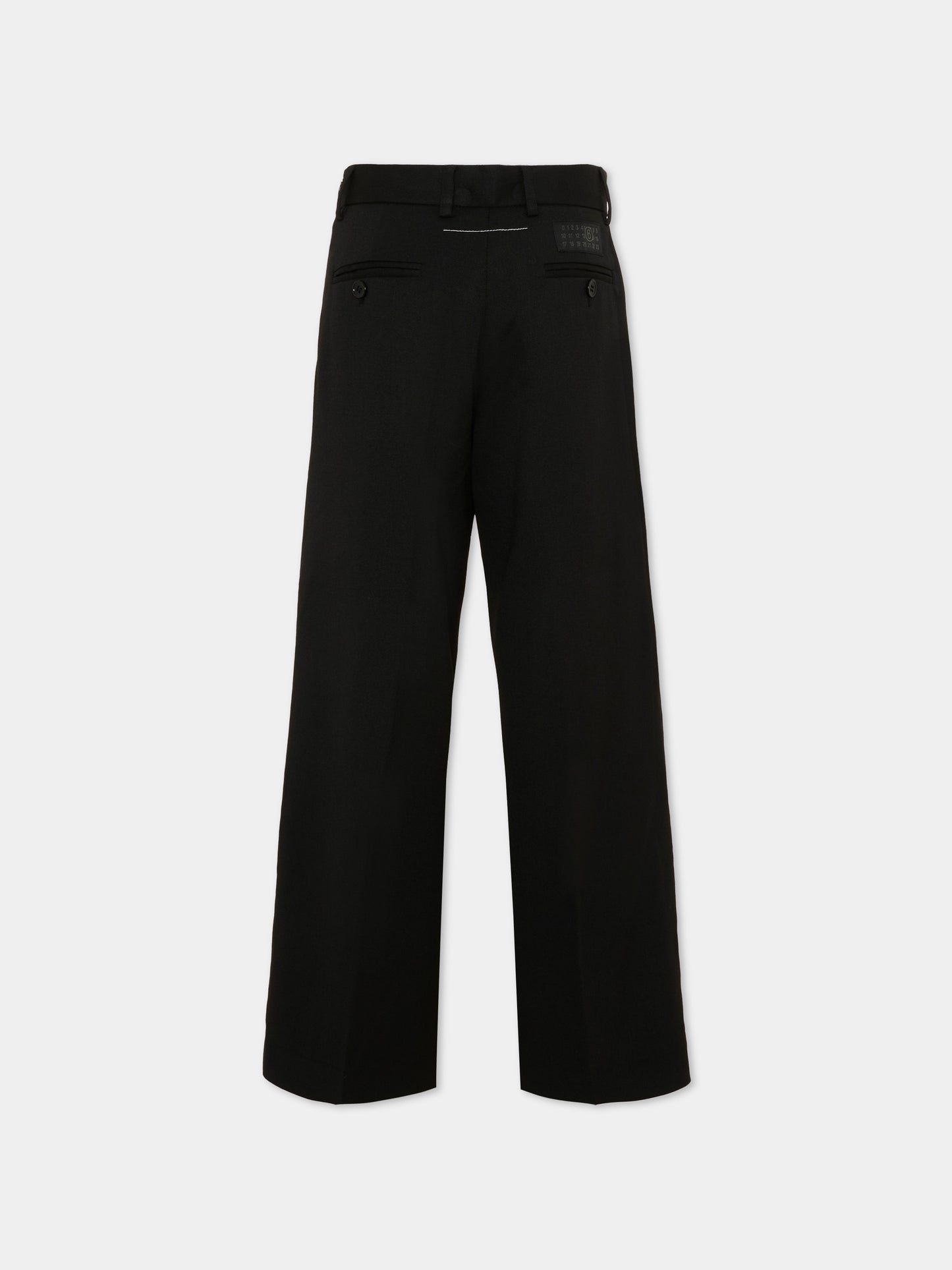 Pantaloni neri per bambina con logo,Mm6 Maison Margiela,M61111 MM03D M6900
