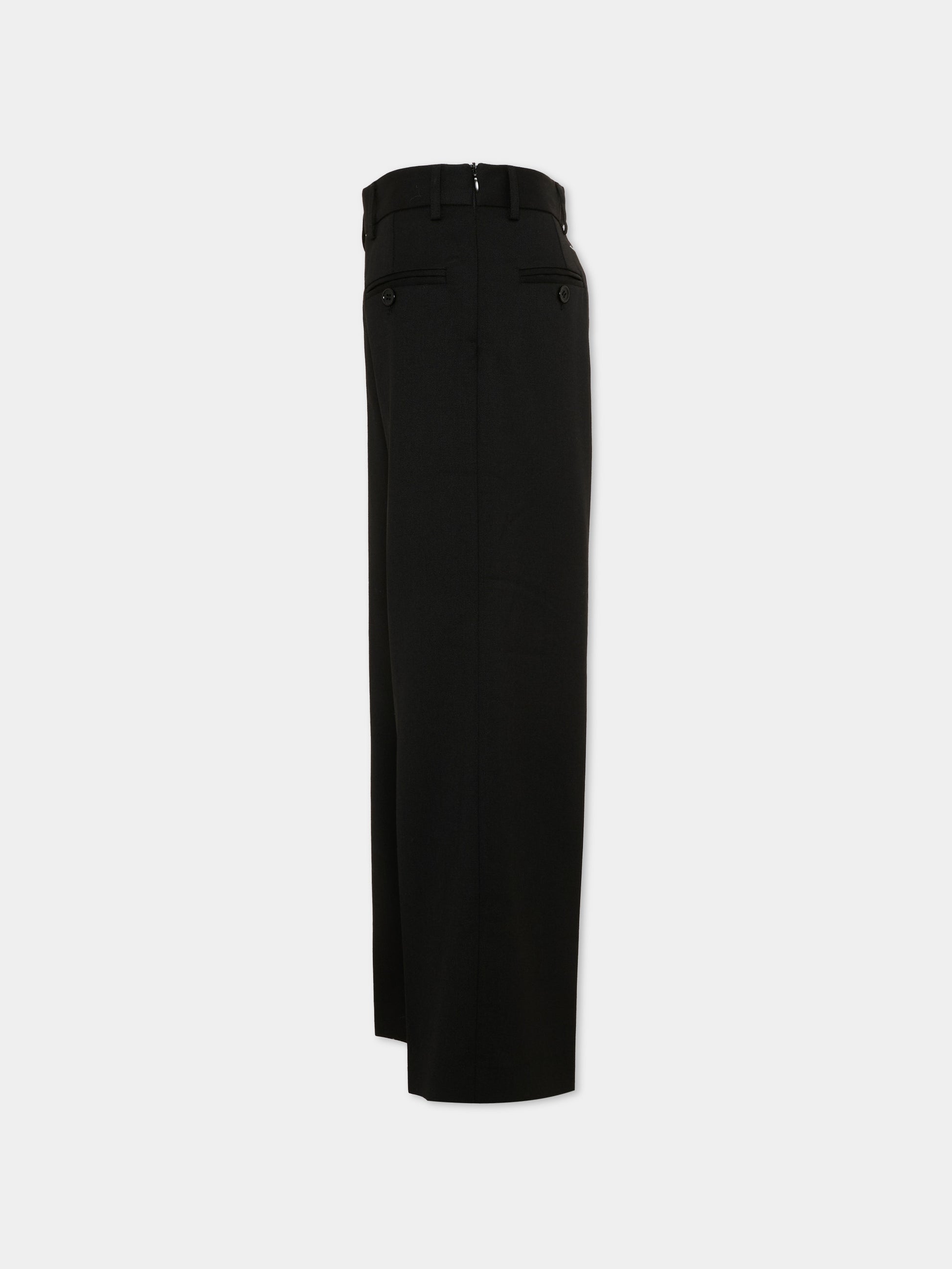 Pantaloni neri per bambina con logo,Mm6 Maison Margiela,M61111 MM03D M6900