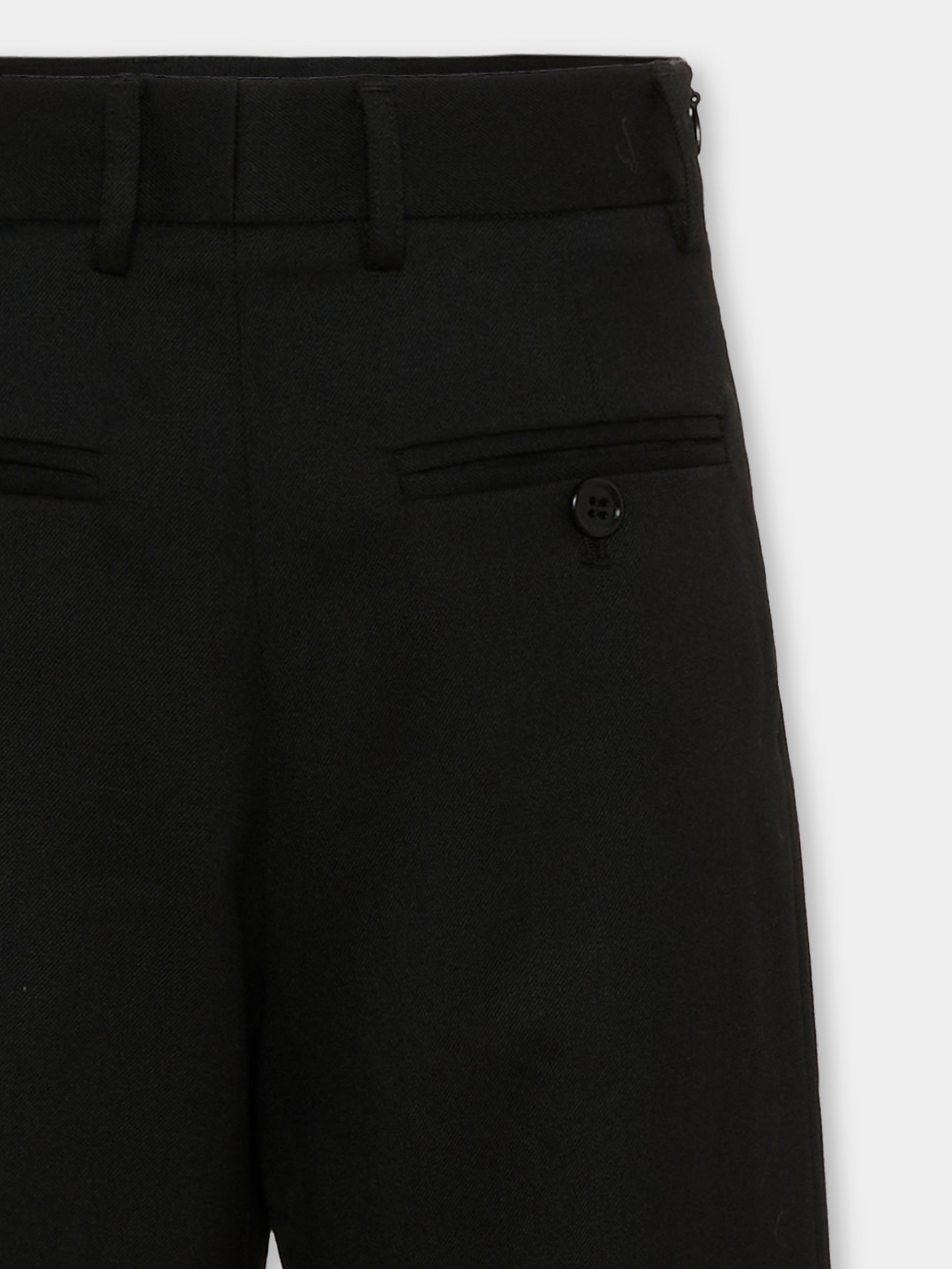 Pantaloni neri per bambina con logo,Mm6 Maison Margiela,M61111 MM03D M6900