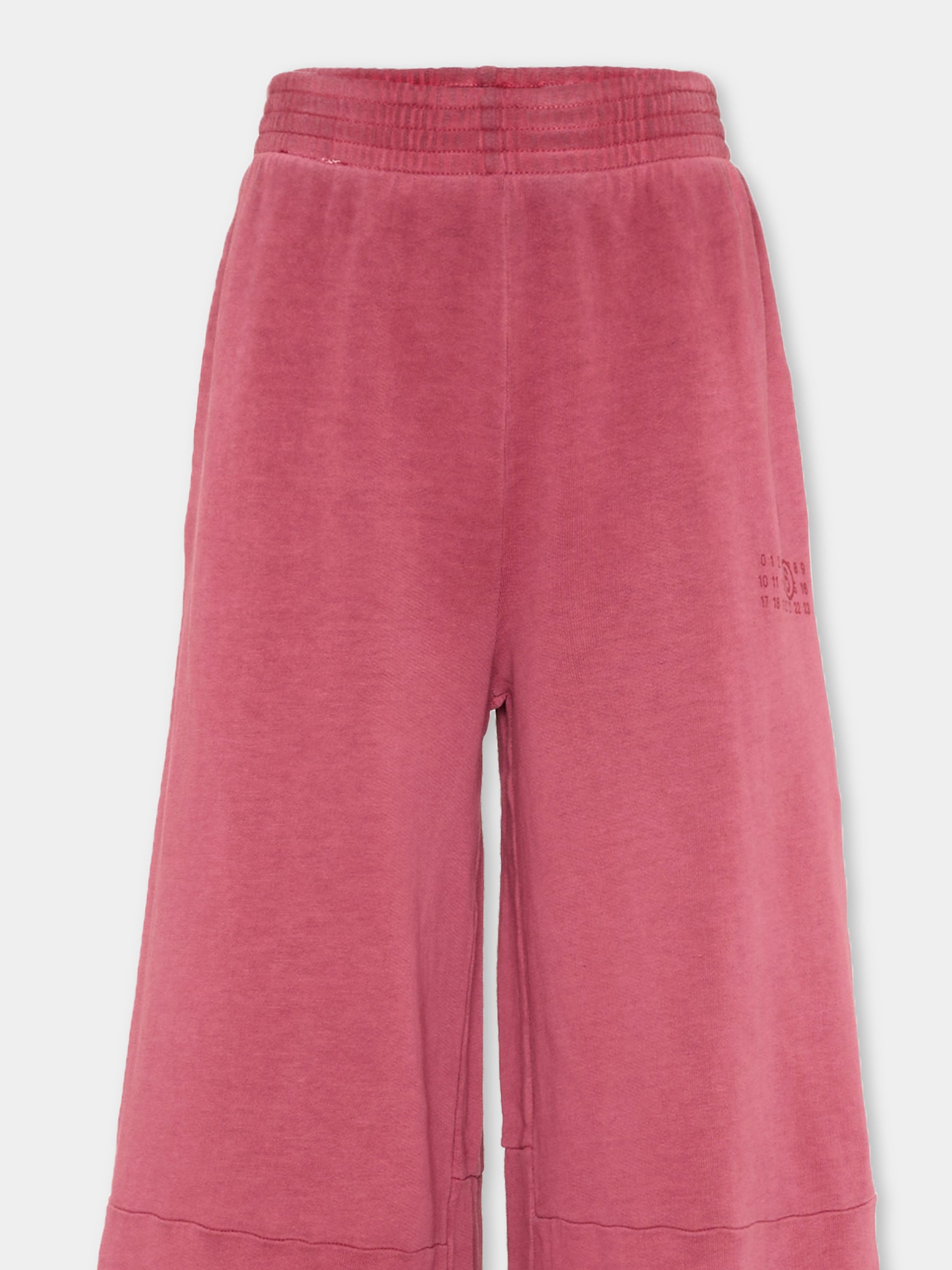 Pantalone bordeaux per bambini logo,Mm6 Maison Margiela,M61122 MM08P M6403
