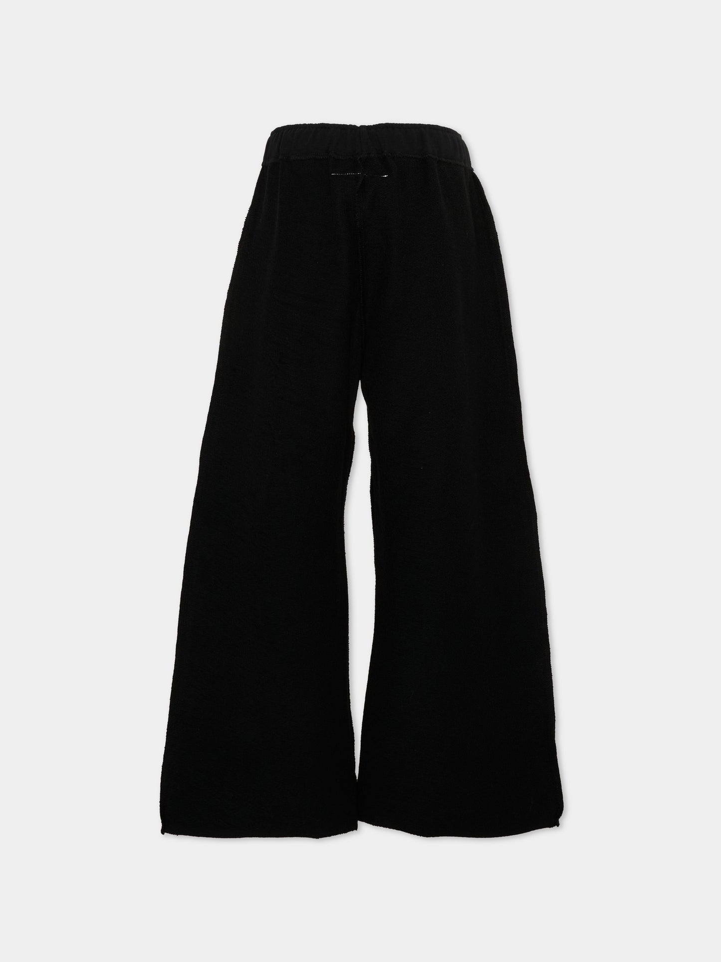 Pantaloni sportivi nero per bambini con logo,Mm6 Maison Margiela,M61131 MM08S M6900