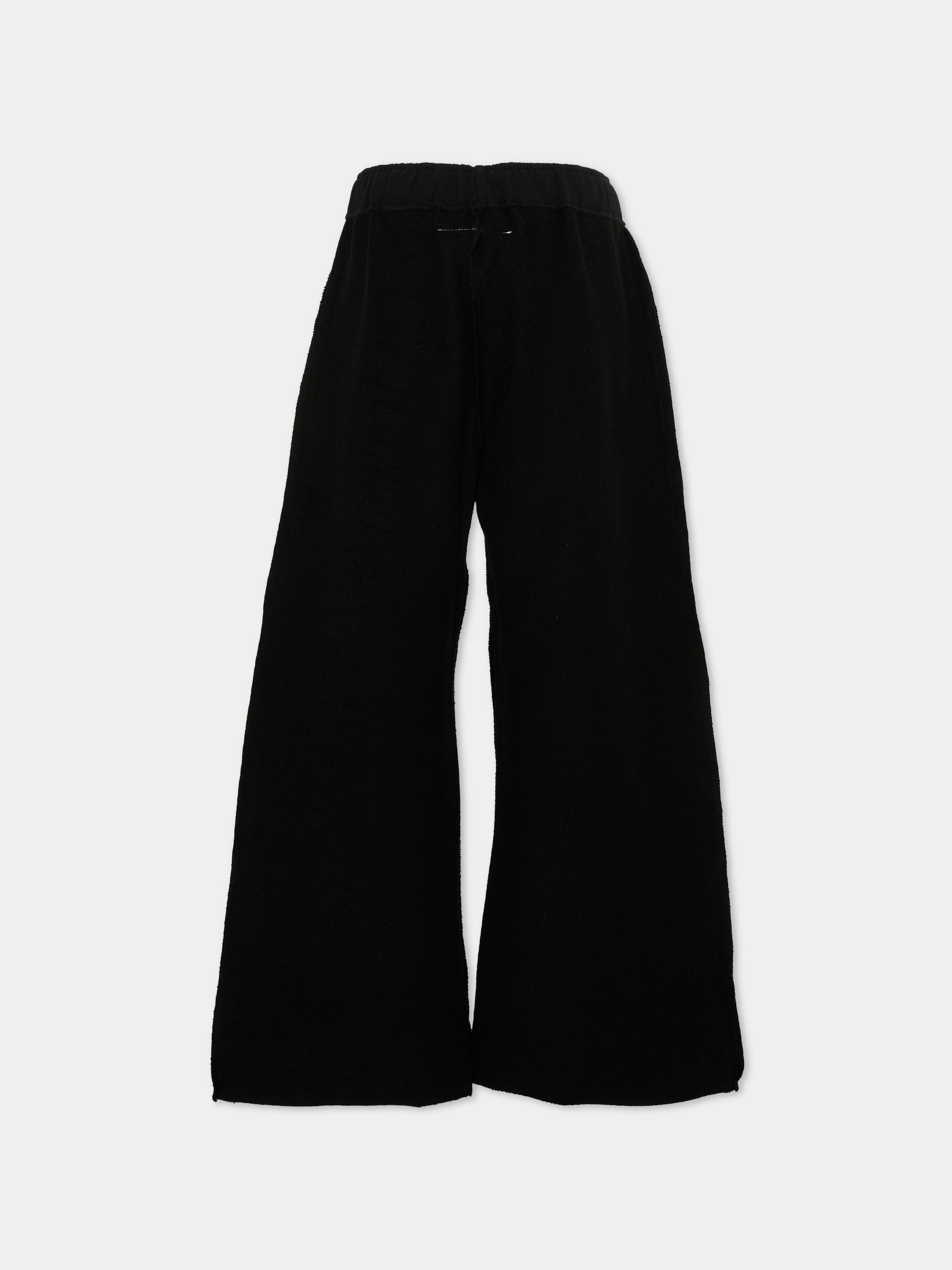 Pantaloni sportivi nero per bambini con logo,Mm6 Maison Margiela,M61131 MM08S M6900