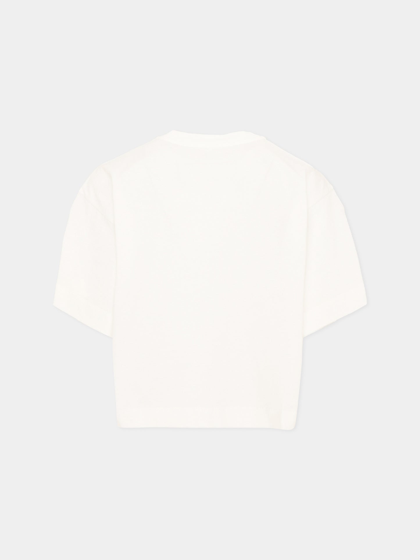 T-Shirt avorio per bambina con logo,Mm6 Maison Margiela,M61134 MM04I M6102