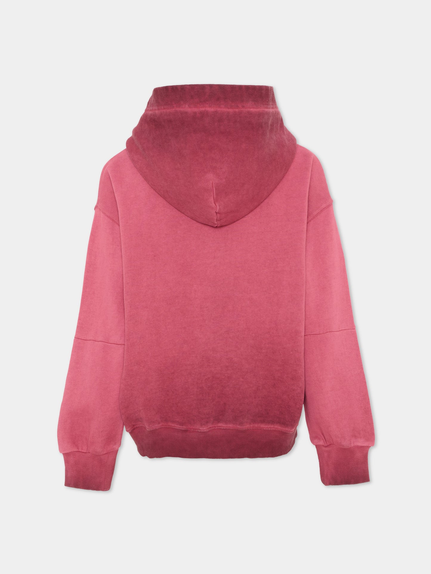 Felpa con cappuccio bordeaux con stampa per bambini,Mm6 Maison Margiela,M61135 MM08P M6403