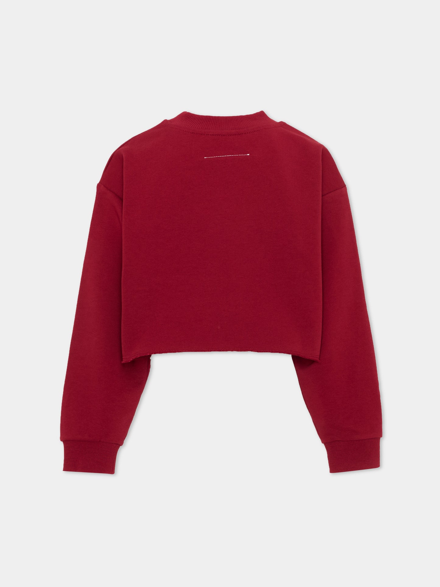 Felpa bordeaux per bambina con logo,Mm6 Maison Margiela,M61153 MM04H M6403