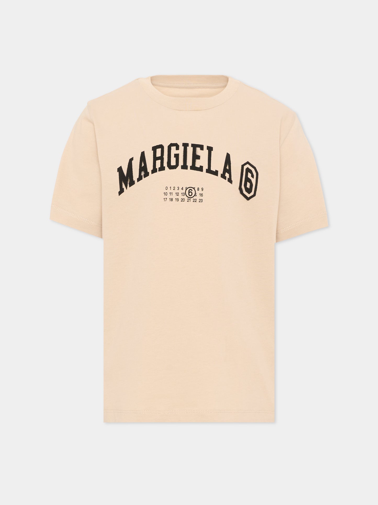 T-Shirt multicolor per bambini con logo,Mm6 Maison Margiela,M61162 MM04I M6C52