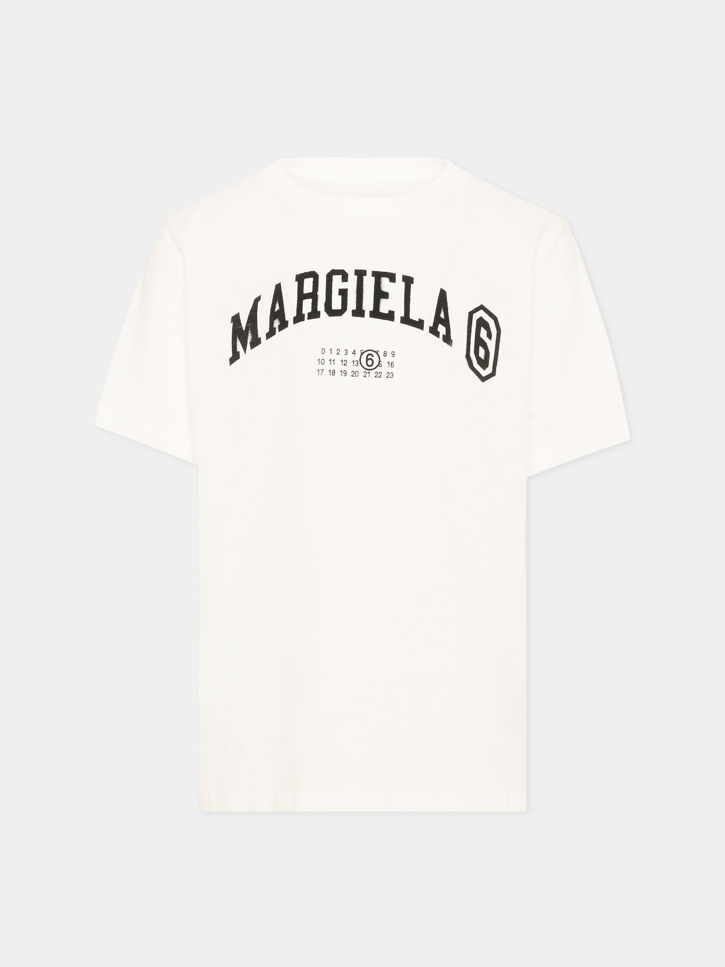 T-Shirt multicolor per bambini con logo,Mm6 Maison Margiela,M61162 MM04I M6C52
