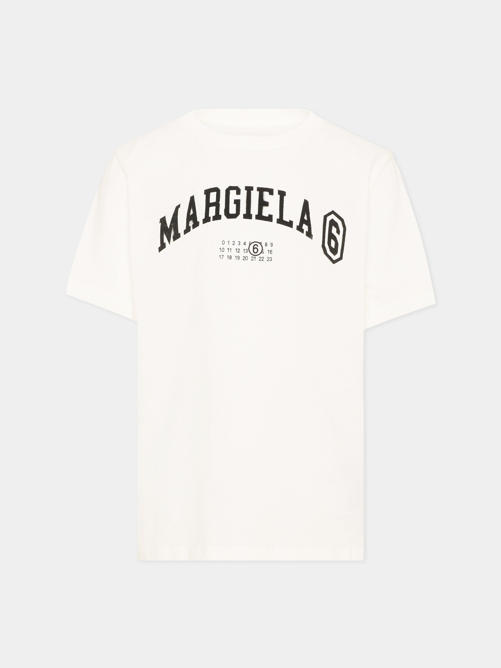 T-Shirt multicolor per bambini con logo,Mm6 Maison Margiela,M61162 MM04I M6C52