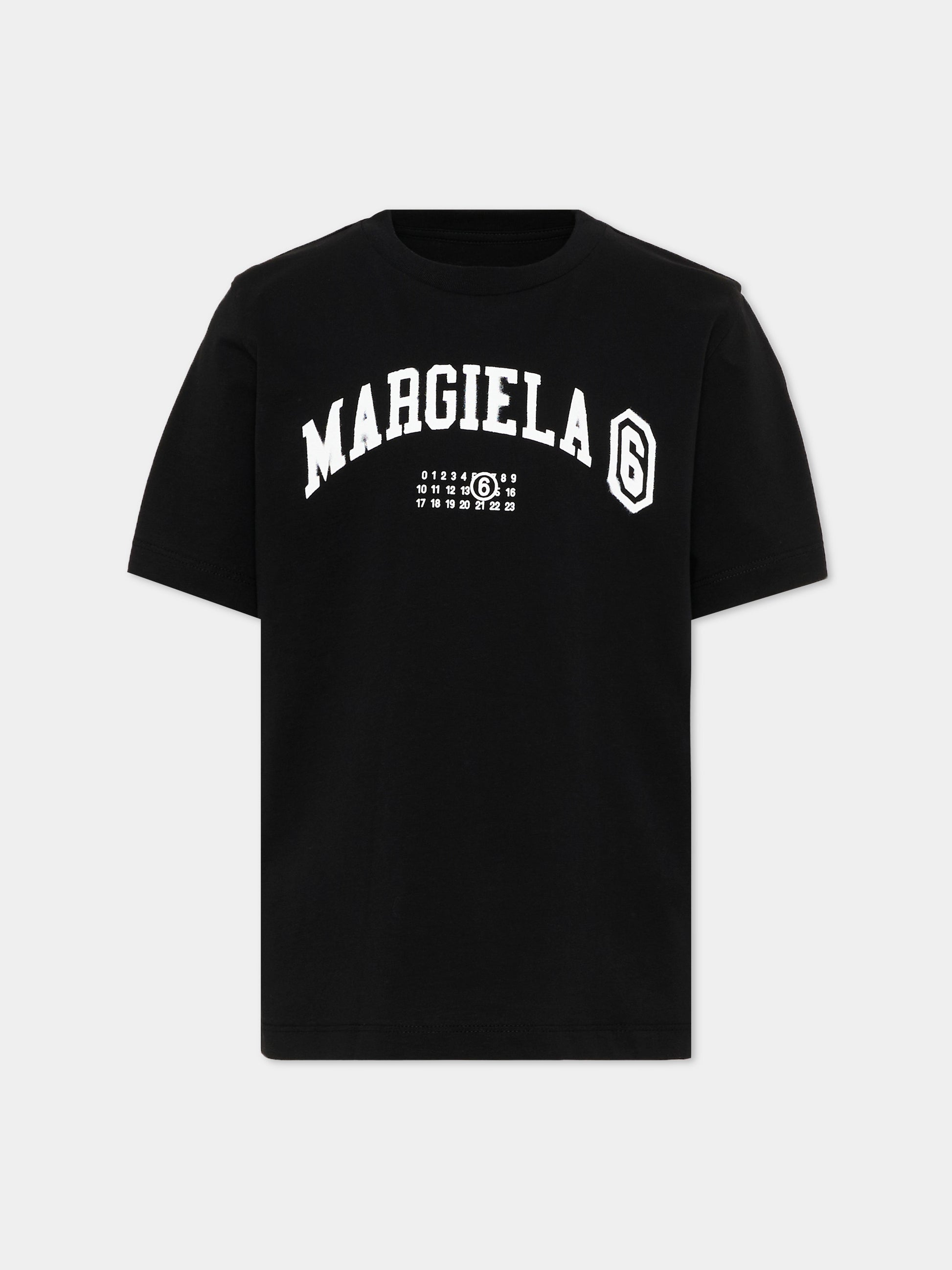 T-Shirt multicolor per bambini con logo,Mm6 Maison Margiela,M61162 MM04I M6C52